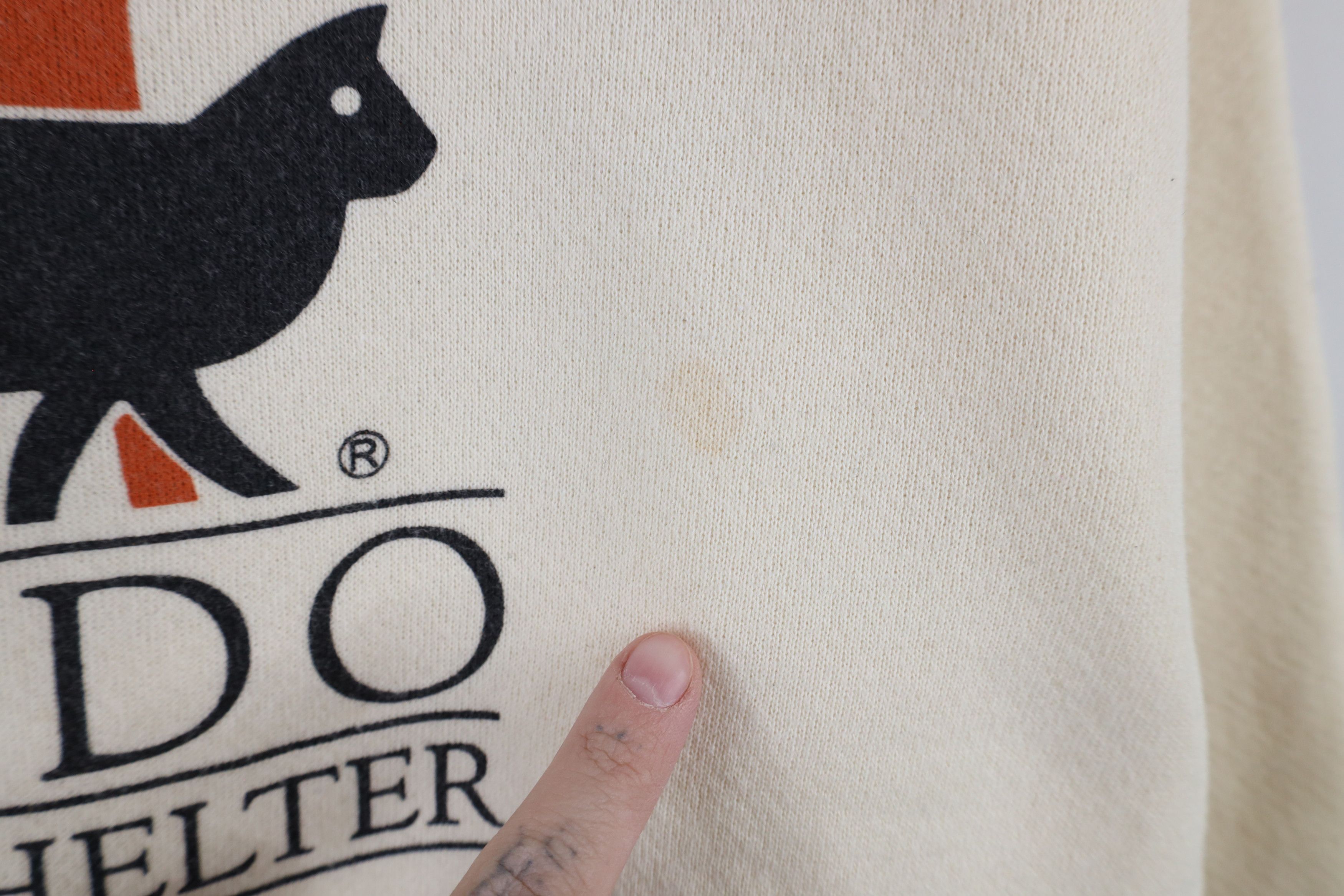 Vintage Vintage 90s Toledo Animal Shelter Crewneck Sweatshirt Cream Size US S / EU 44-46 / 1 - 5 Thumbnail