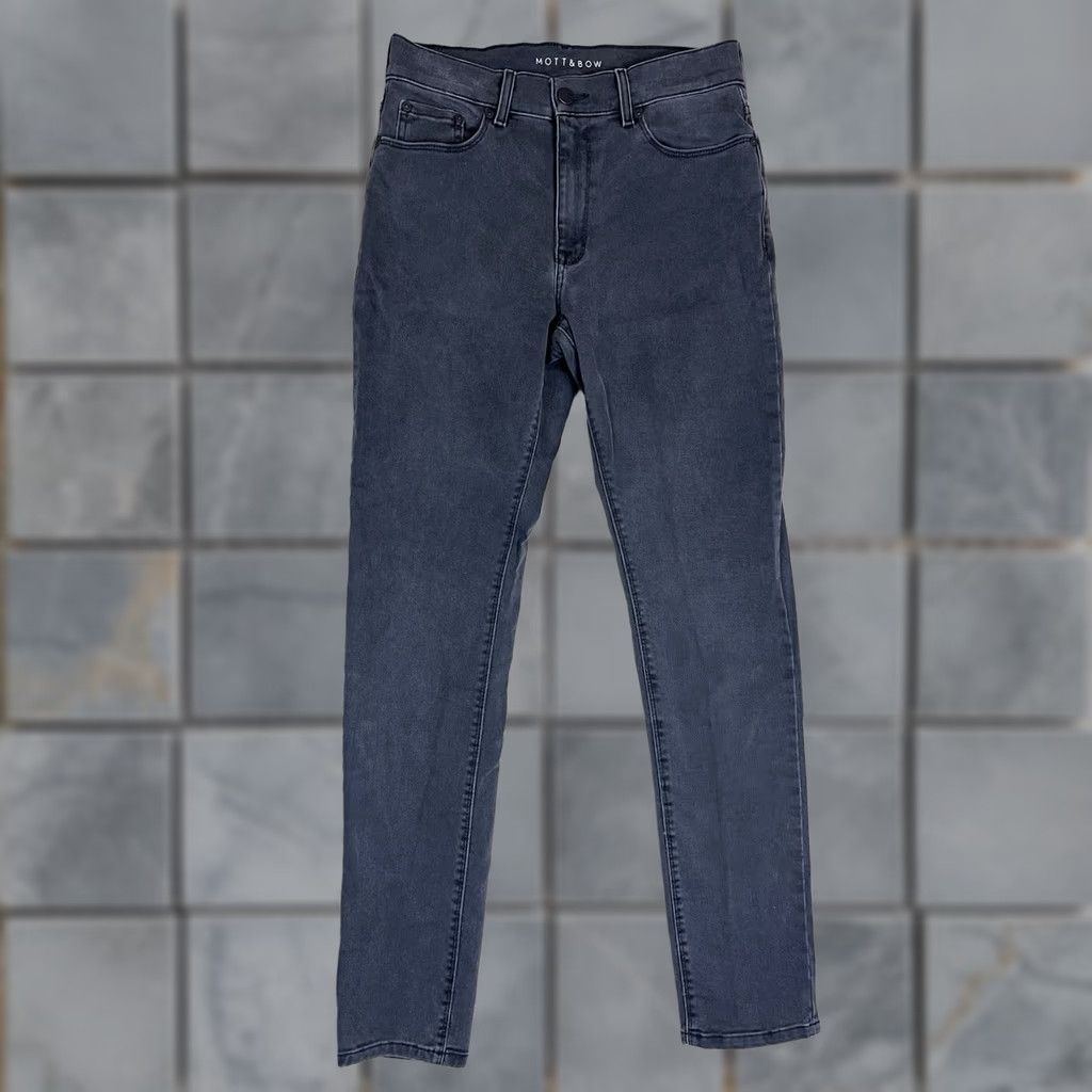 Mott & Bow Mott & Bow Jeans Mens 30x32 Black Skinny Stone Slim Fit Mid Rise Stretch Denim Jeans Size US 30 / EU 46 - 1 Thumbnail
