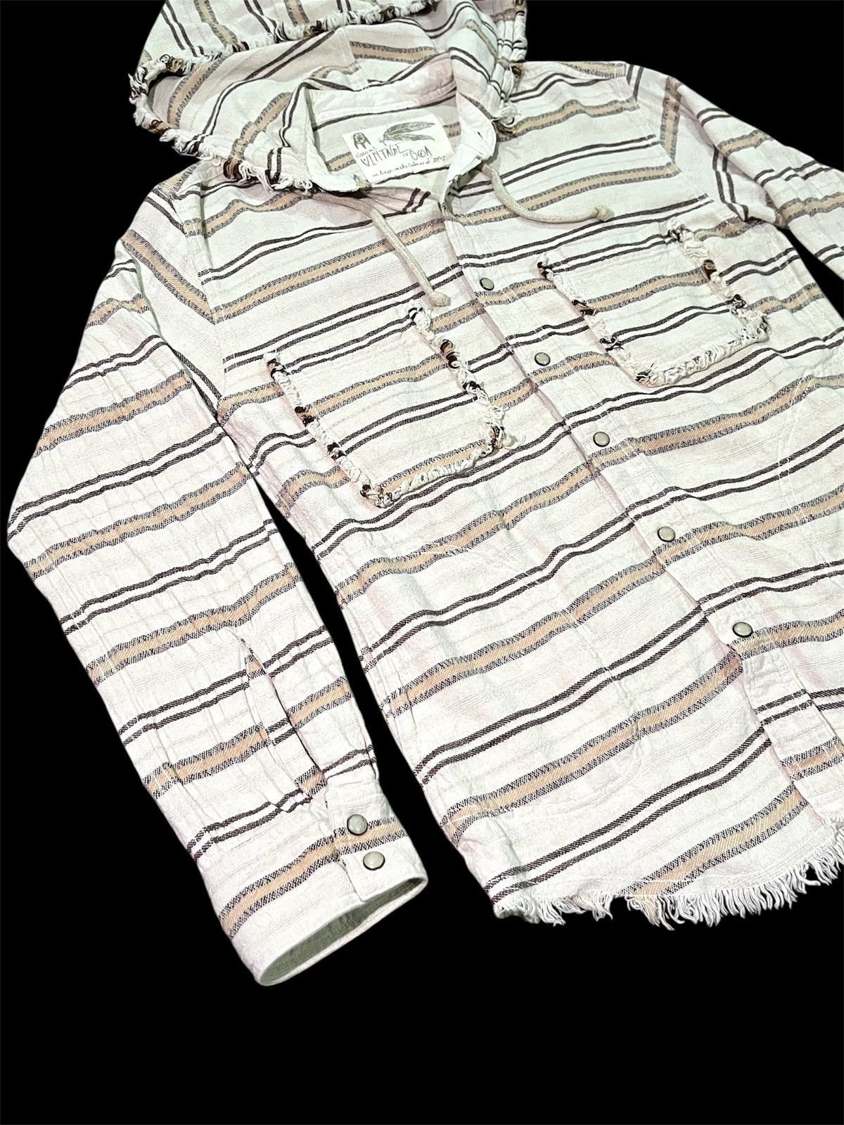 Le Grande Bleu (L.G.B.) Japanese Goa flanel hoodie punk style Size US M / EU 48-50 / 2 - 2 Thumbnail