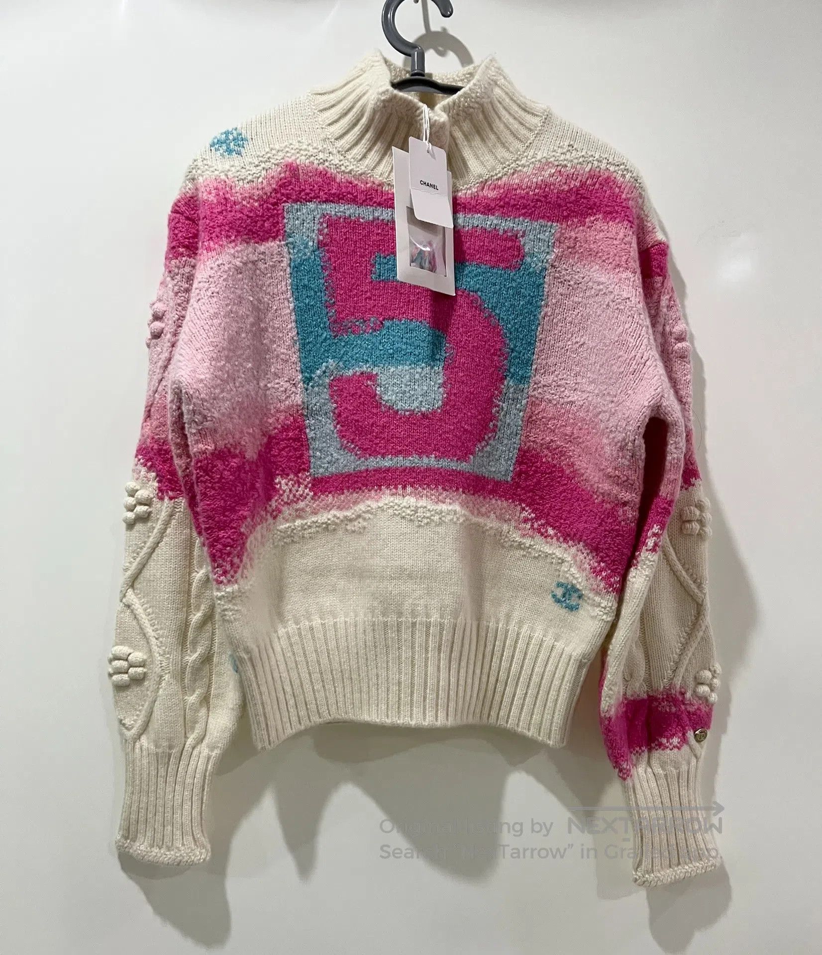 Chanel Chanel Ski Series Pink Size 5 Cashmere High-Collared Sweat Size M / US 6-8 / IT 42-44 - 2 Thumbnail