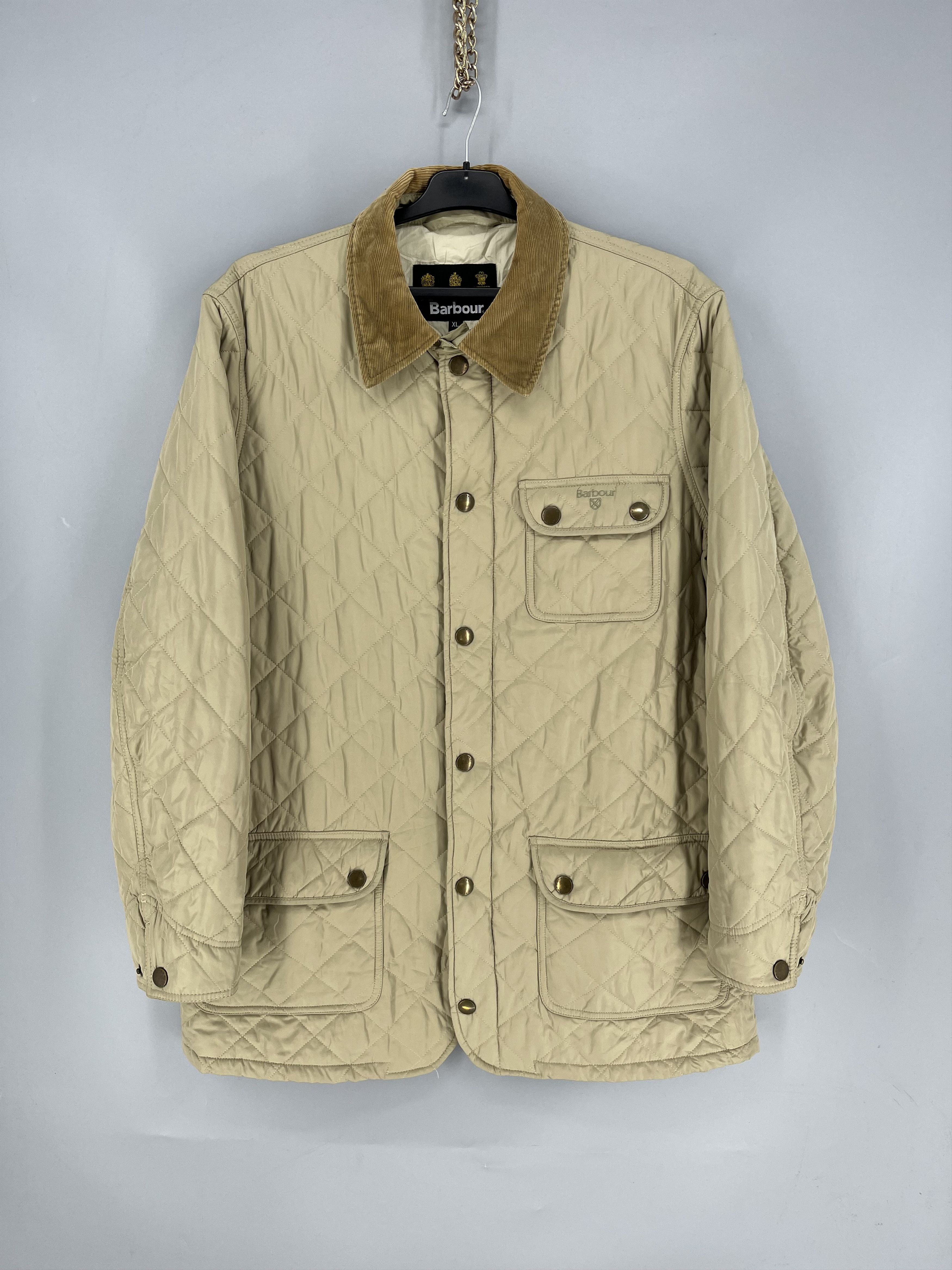 Barbour Barbour Barnett Quilt Jacket Mens XL Beige Quilted Corduroy Size US XL / EU 56 / 4 - 1 Thumbnail