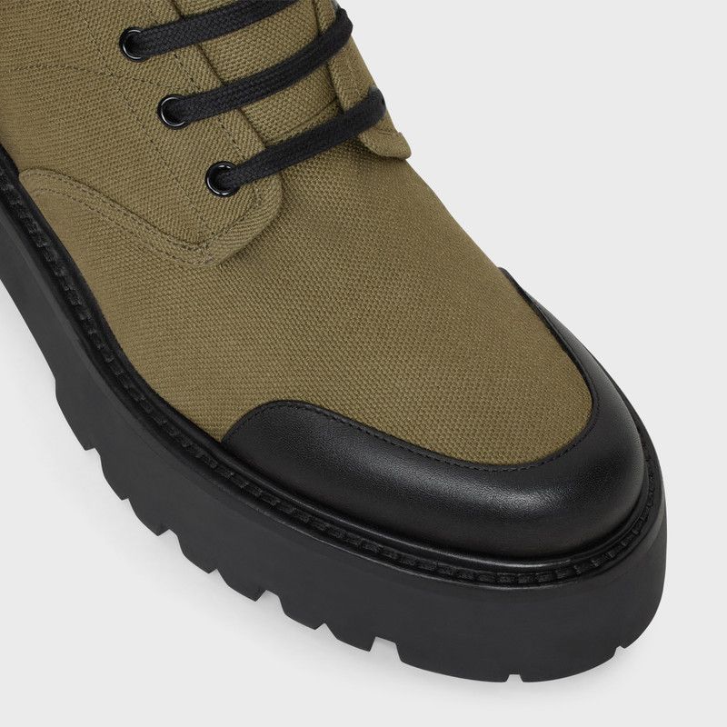 Celine o1bcso1str1225 351952345C Bulky Lace-up Boots in Khaki/Black Size US 9 / EU 42 - 4 Thumbnail