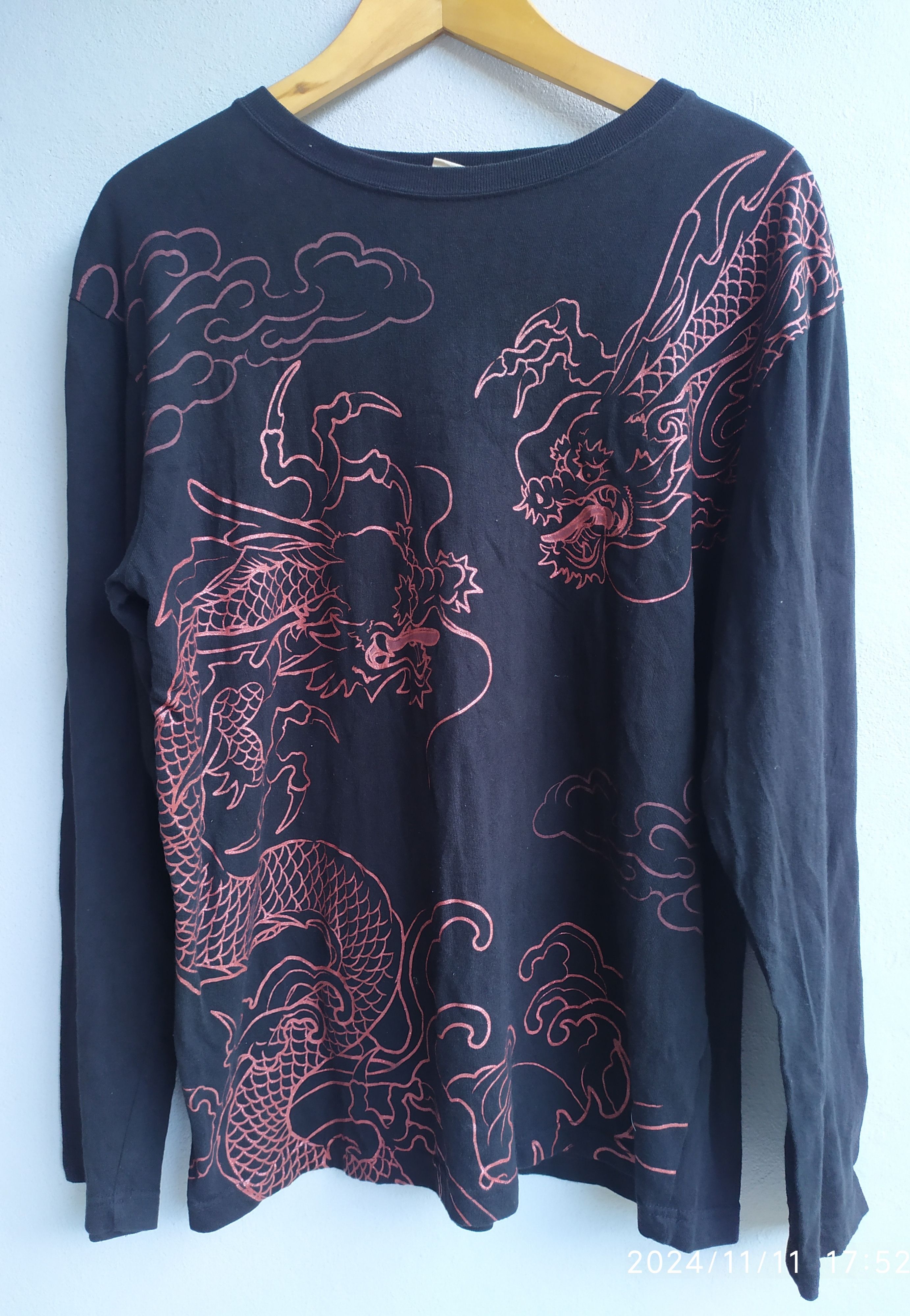 Hysteric Glamour × If Six Was Nine × Japanese Brand Japanese Space Opera Sukajan Yakuza Dragon Tatoo Long Slevee Size US L / EU 52-54 / 3 - 1 Thumbnail