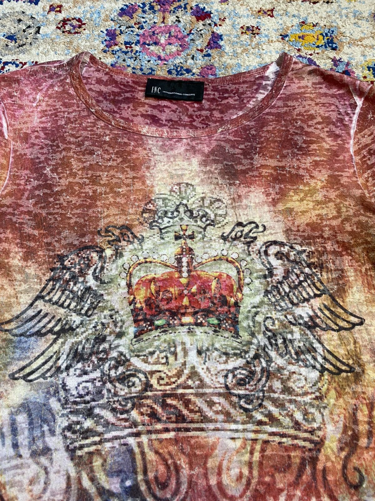 I.N.C × POST ARCHIVE FACTION (PAF) INC International Concept Body Suit Mesh Top Wings & Crown Size S / US 4 / IT 40 - 5 Thumbnail