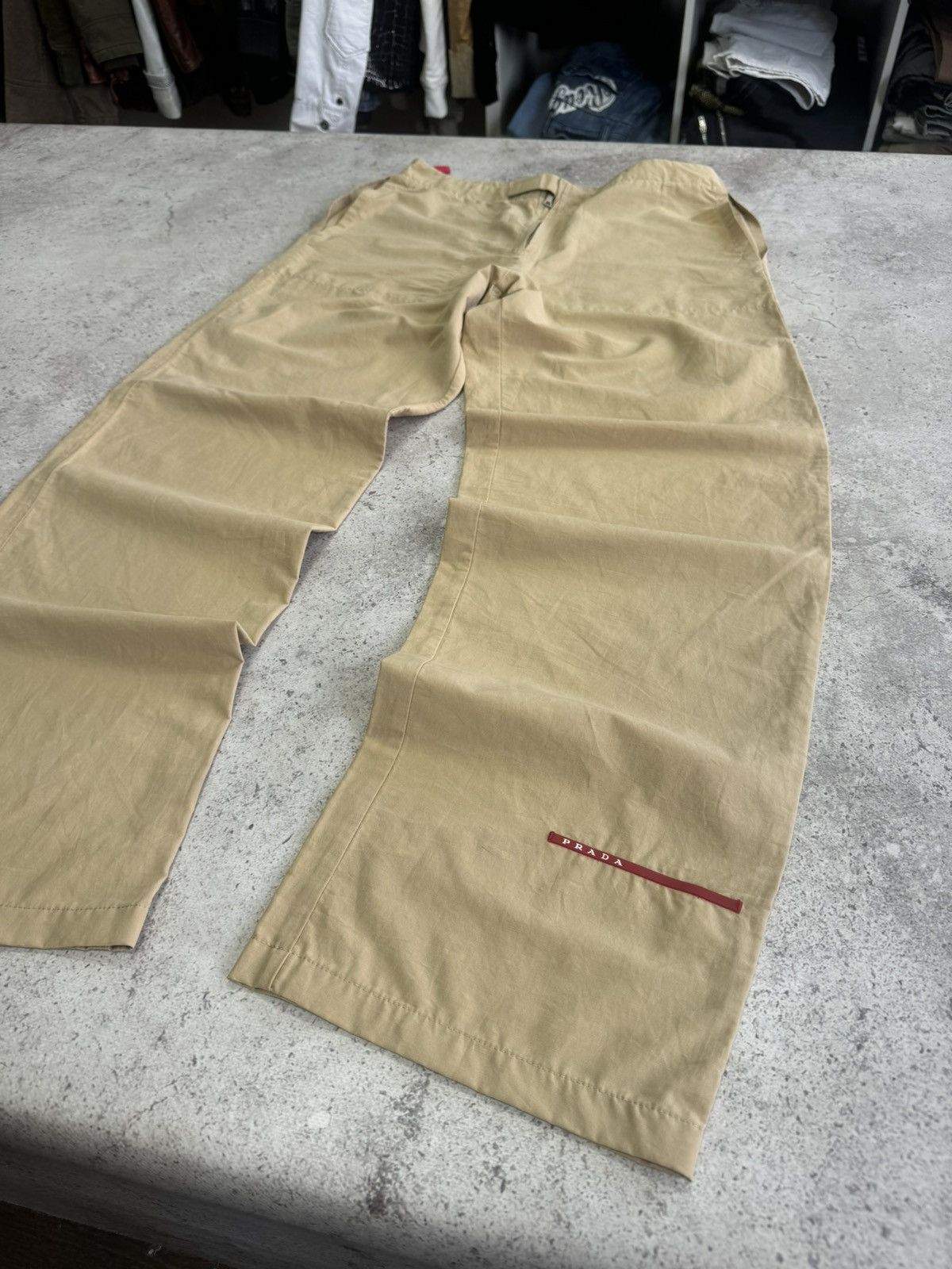Prada Vintage Red Tab Double Pocket Pants