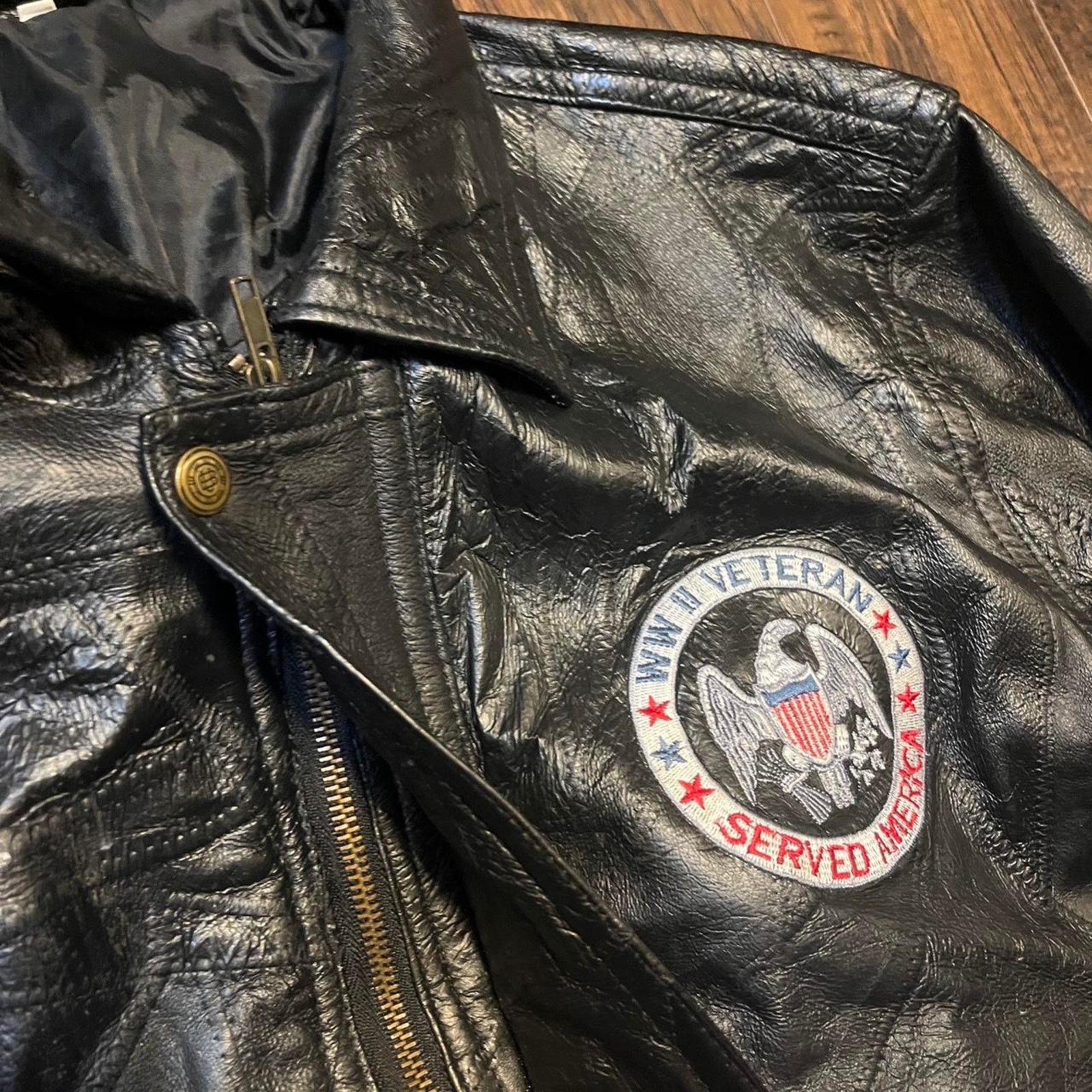 Wilsons Leather Vintage Leather WW2 Veteran Bomber Jacket Size US L / EU 52-54 / 3 - 2 Thumbnail