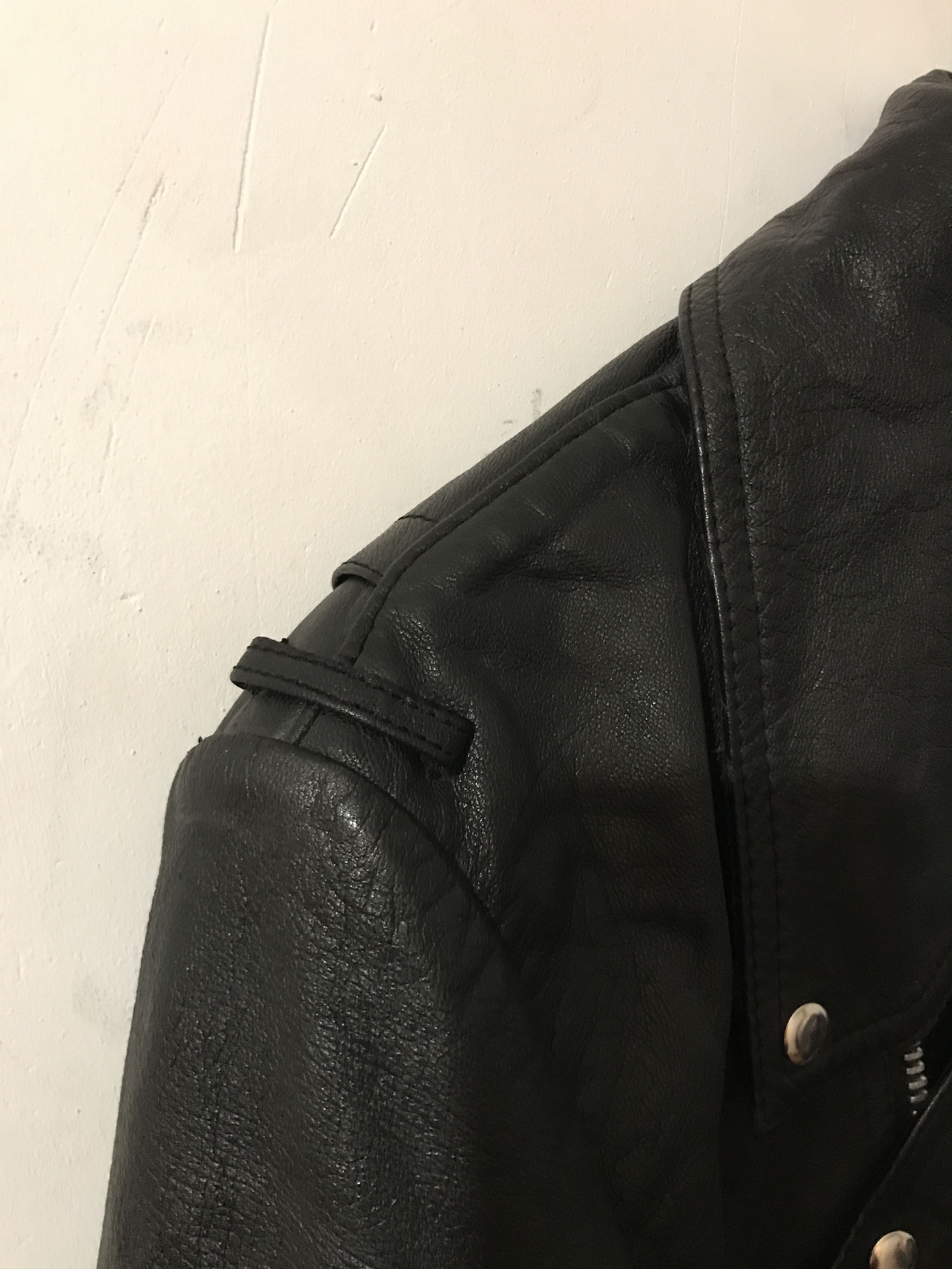 Vintage Vintage 80s Scandinavian DANISH Leather Biker Jacket L-XL Size US L / EU 52-54 / 3 - 5 Thumbnail