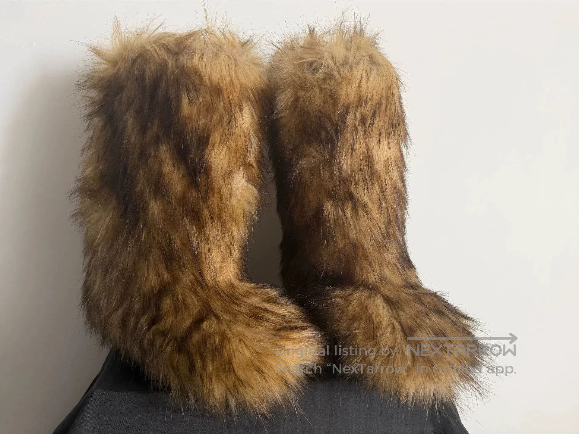 Celine Celine Homme Brown Faux Fur Boots. Size US 10 / EU 43 - 1 Thumbnail