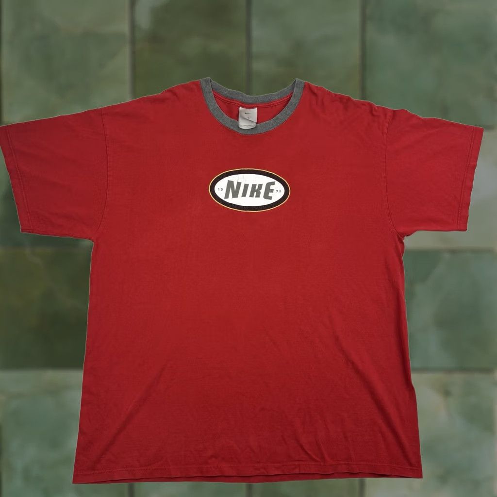 Nike VINTAGE Nike Ringer T Shirt Adult XL Red Cotton USA Hipster 90s Y2K Sports Mens XL Size US XL / EU 56 / 4 - 1 Thumbnail