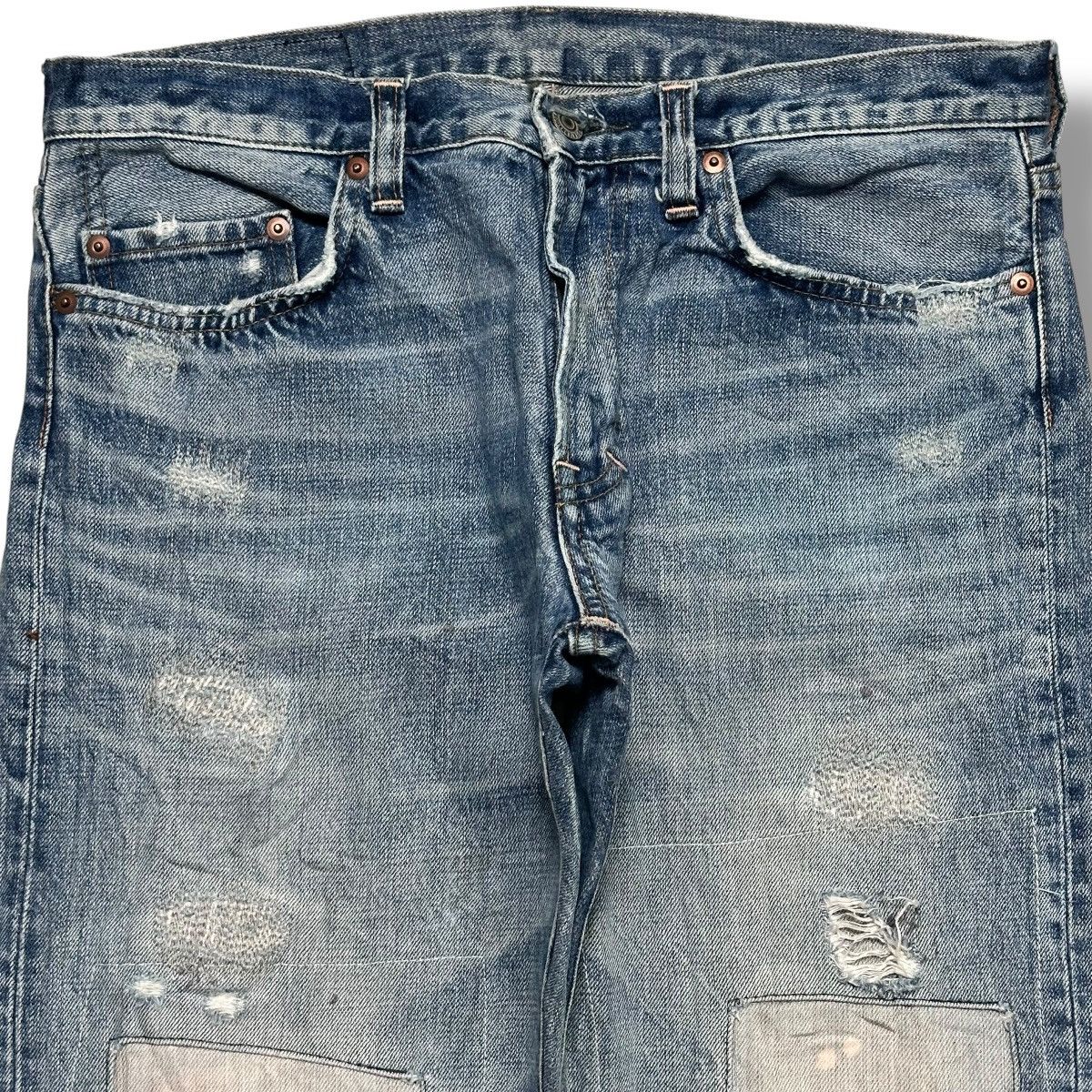 Vintage RNA Jeans Hardcore We're From Slang Distressed Patches Faded Size US 33 - 5 Thumbnail