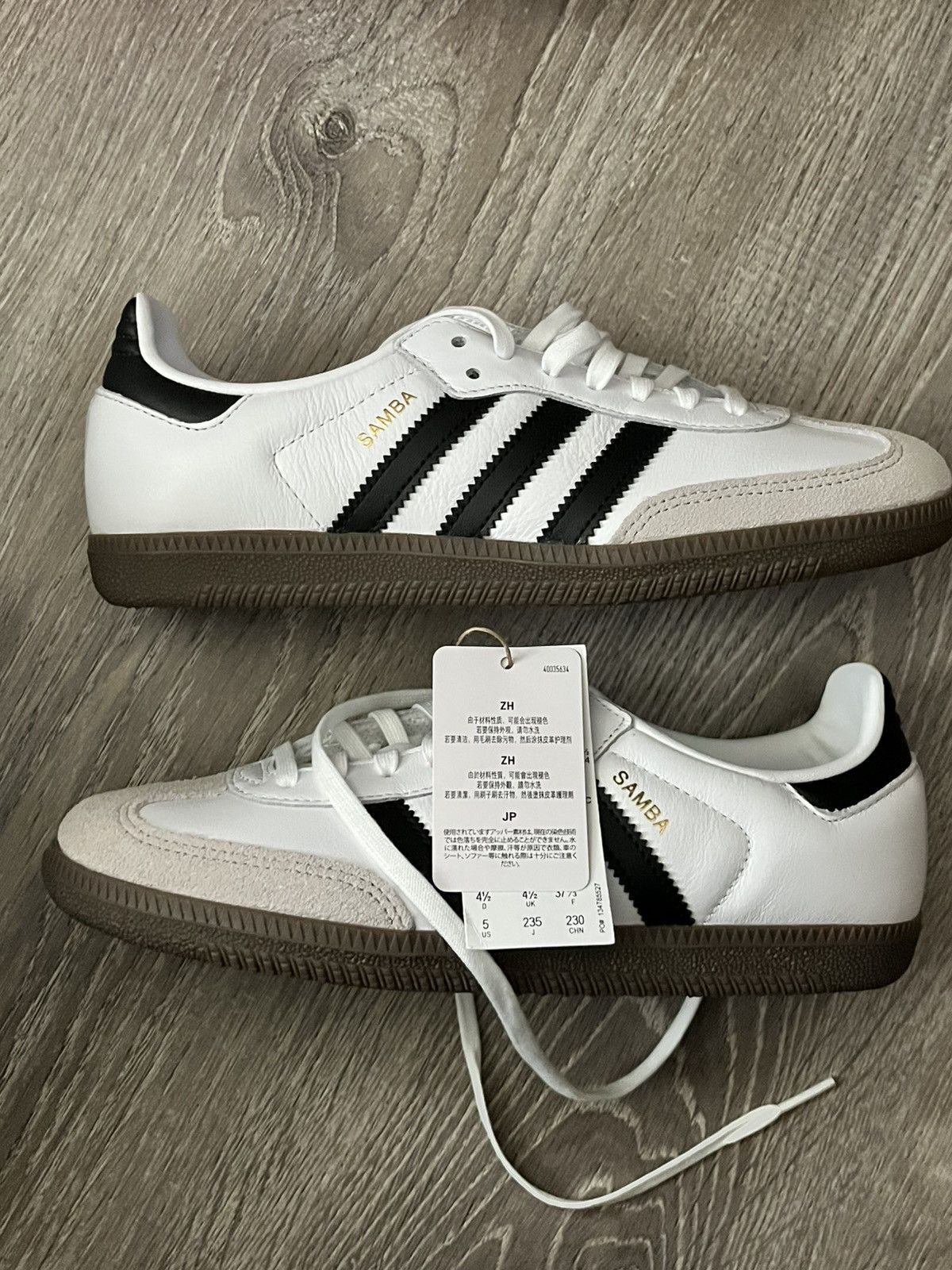 Adidas Adidas Samba OG 3 Sz 5 M/6.5 W Size US 5 / EU 37 - 4 Thumbnail