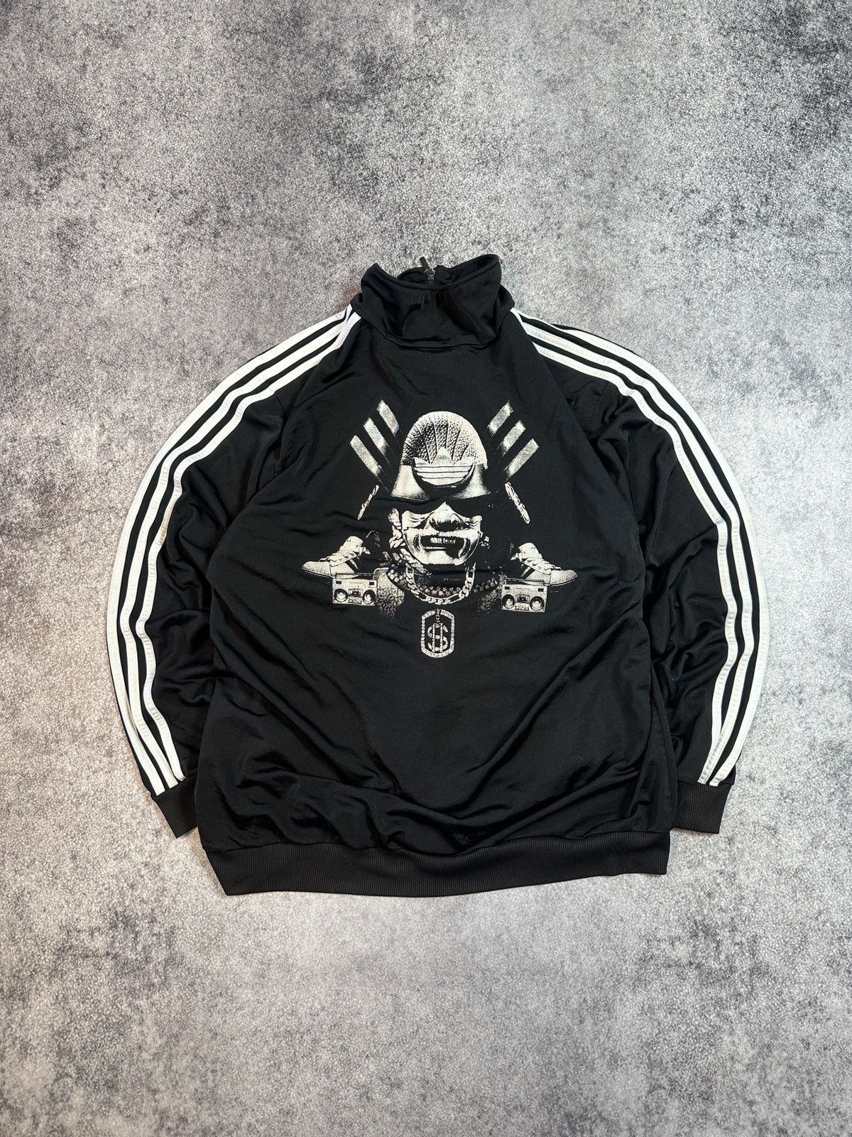 Vintage Adidas Samurai Avant Garde Jacket Zip Up Opium 2XL