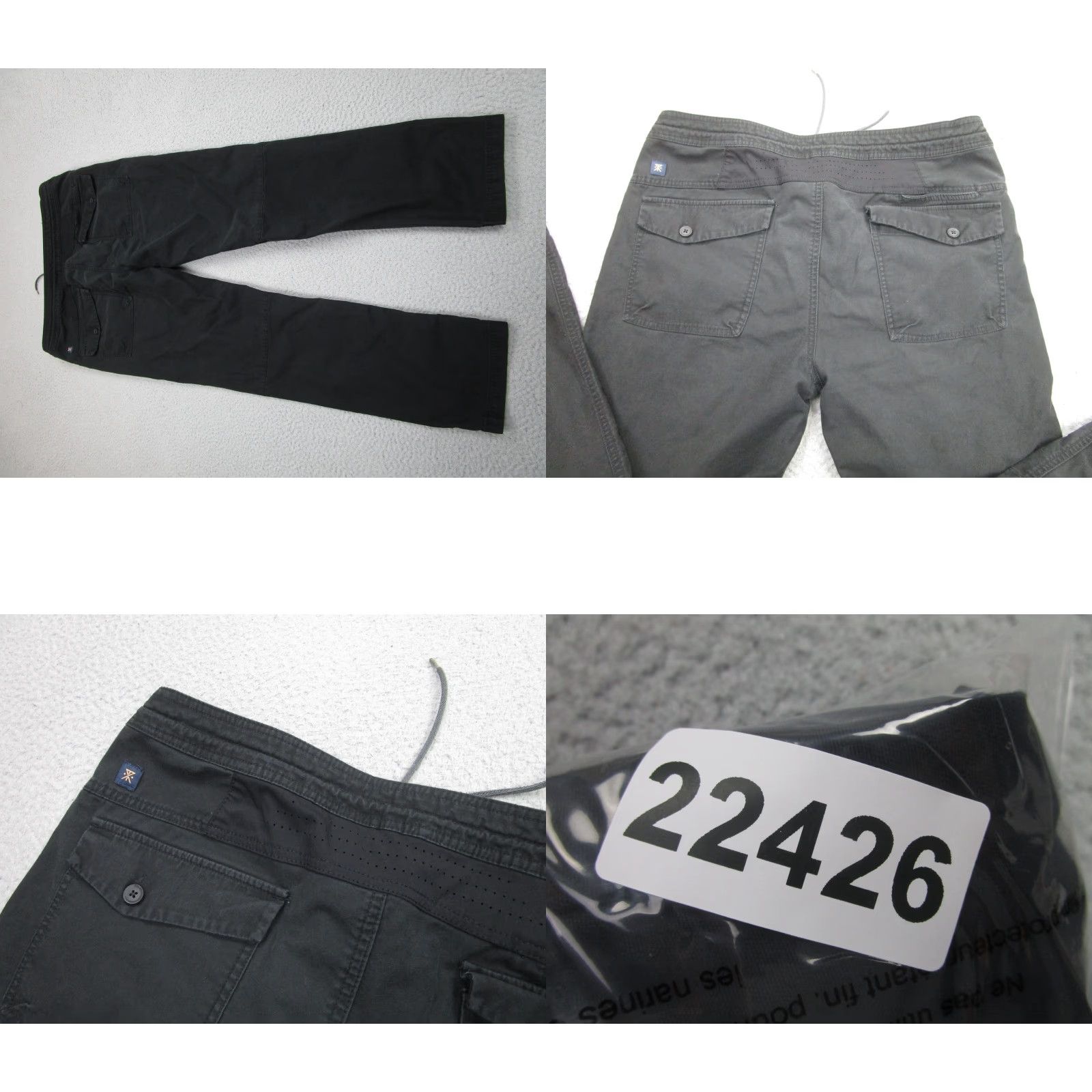Roark Roark Pants Mens XL 34 Black Drawstring Zip Pockets Chino Straight 30 In Inseam Size US 34 / EU 50 - 9 Thumbnail