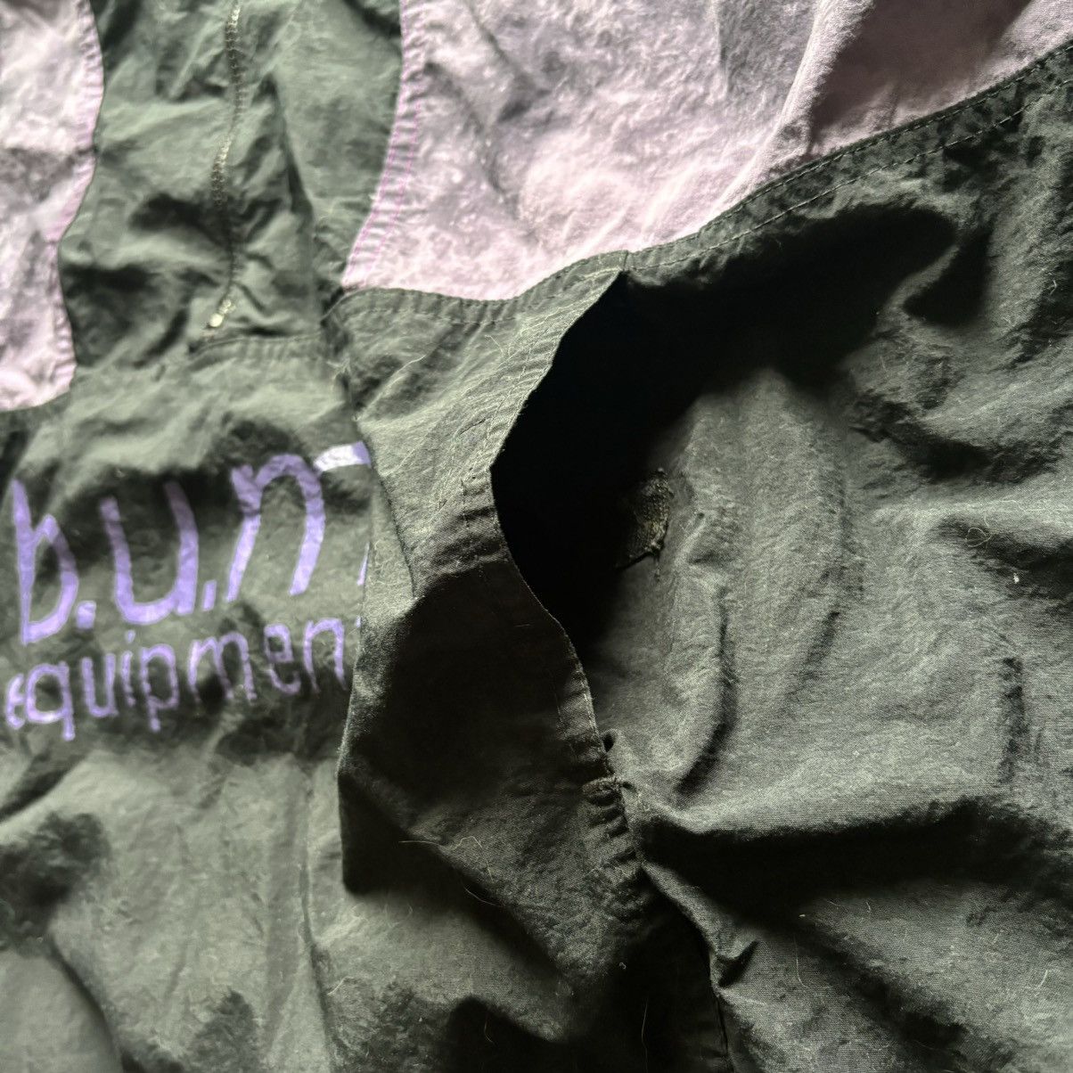 B.U.M Equipment Vintage 90s half zip bum equipment windbreaker with hood Size US L / EU 52-54 / 3 - 6 Thumbnail
