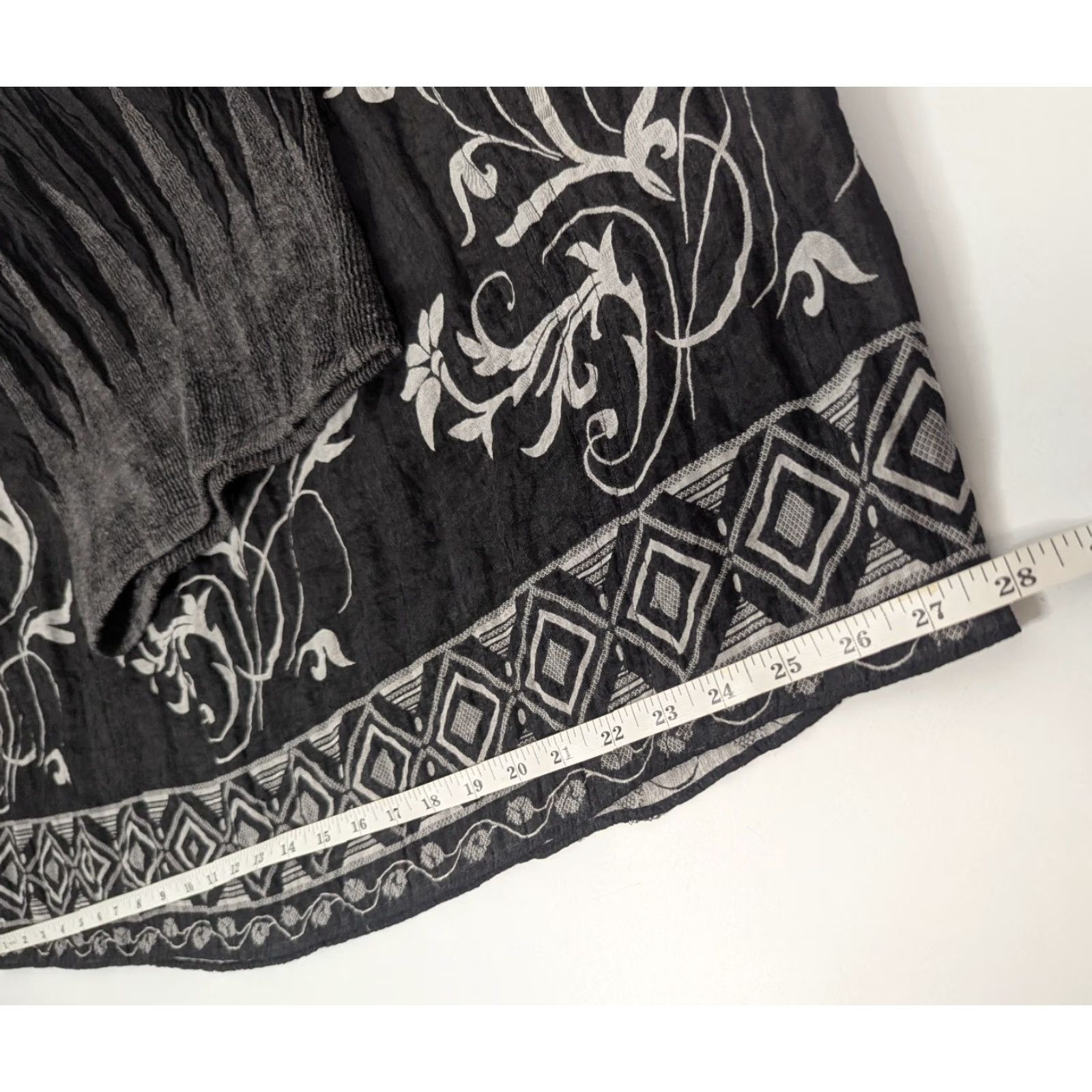 Vintage Anthropology Lapis Convertible Maxi Skirt Tube Dress One Size Black Gray Boho Size 42" / US 20 - 7 Thumbnail