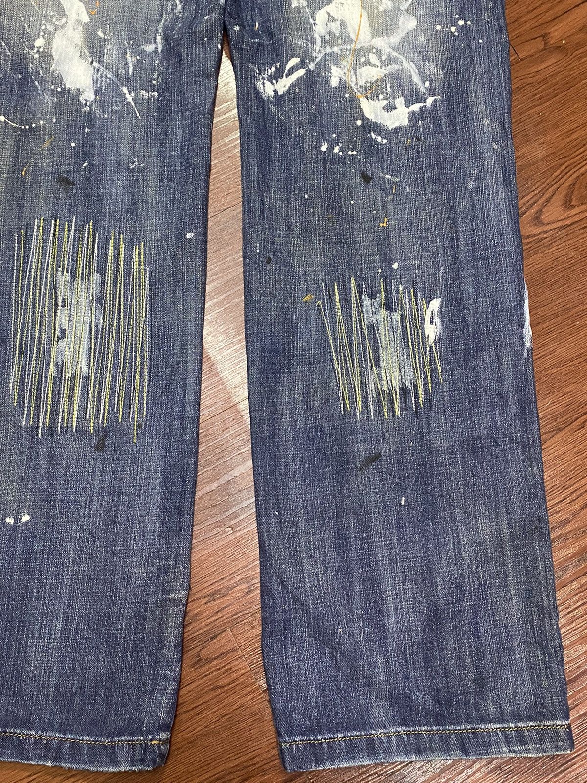 Japanese Brand Vintage Japanese Brands Paint Splatter Jeans Size US 38 / EU 54 - 7 Thumbnail