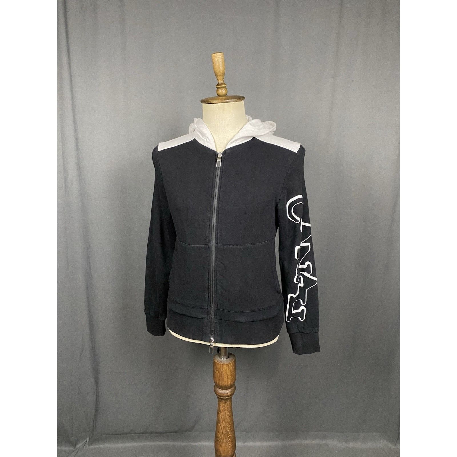Canali Canali Big Logo Men's Black Full Zip Hoodie Sweater Size 46 Size US S / EU 44-46 / 1 - 4 Thumbnail