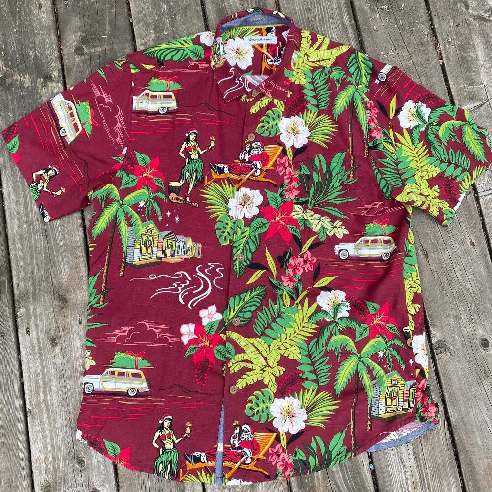 Tommy Bahama Vintage Tommy Bahama Short Sleeve Button Up Shirt Hula Hawa Size US XL / EU 56 / 4 - 2 Thumbnail
