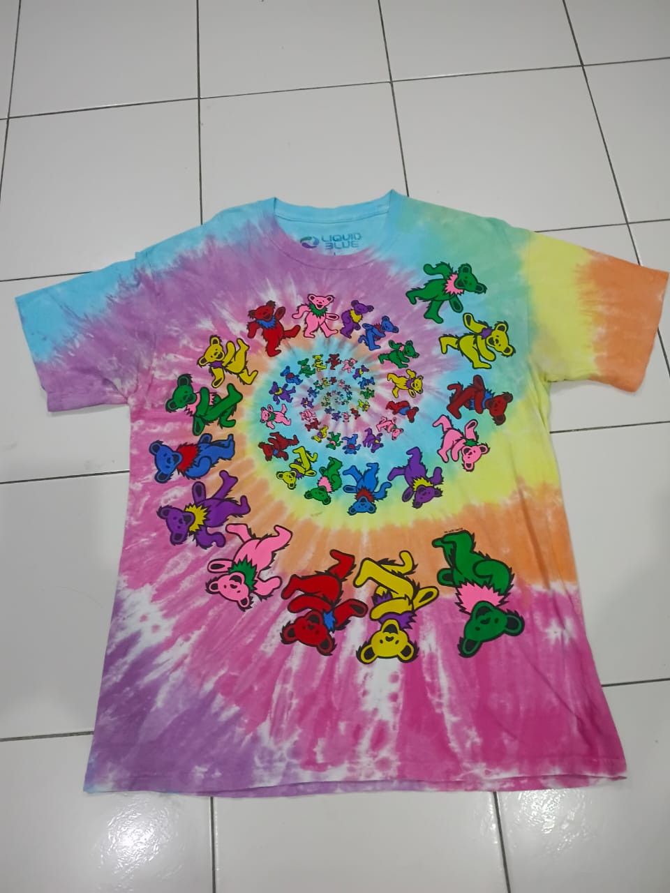 Vintage Vintage 1995 Grateful Dead Dancing Bears Spiral Tie Dye Tee Size US L / EU 52-54 / 3 - 1 Thumbnail