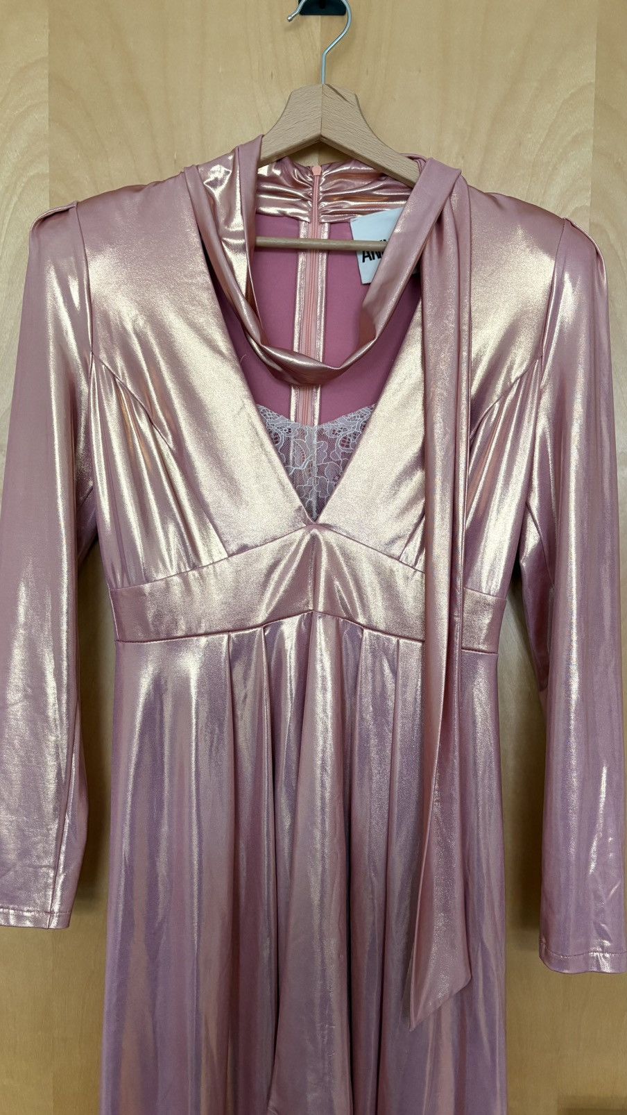 Other Aniye By Pink Metallic Pink Maci Dress Size M / US 6-8 / IT 42-44 - 9 Thumbnail