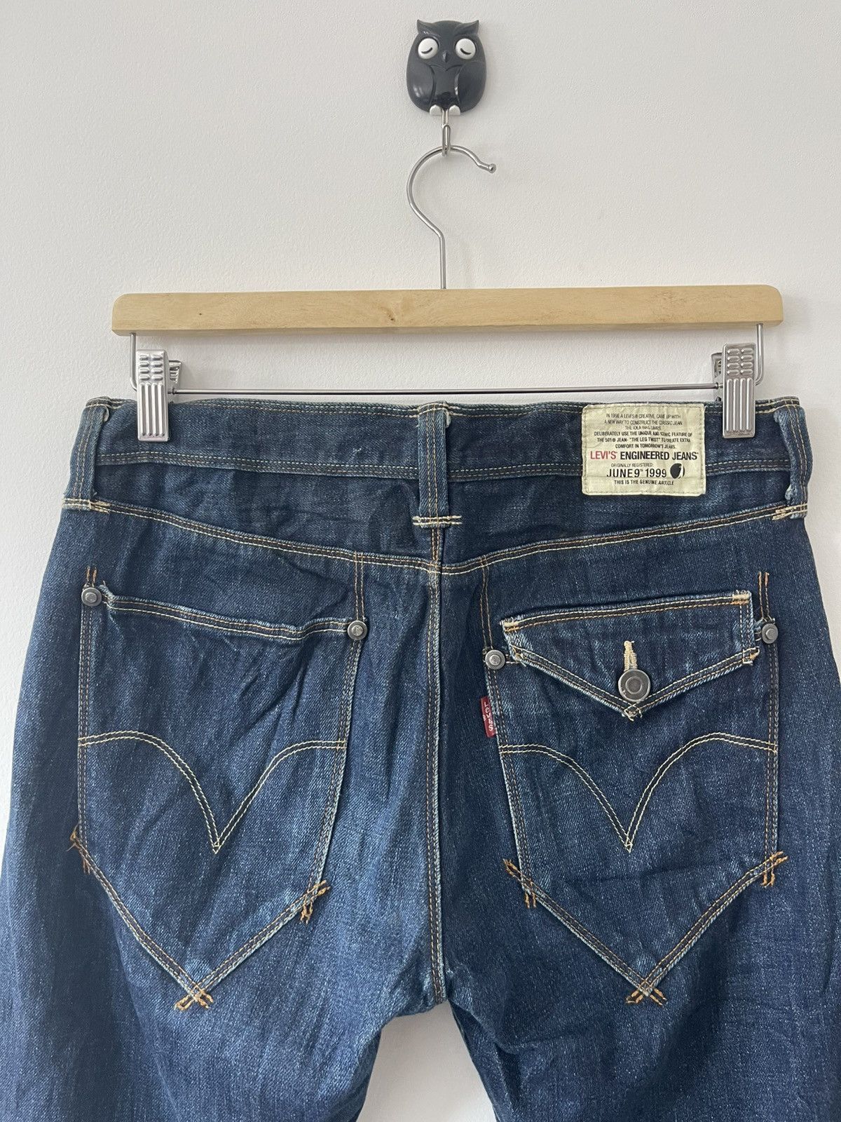 Levi's Vintage Clothing Rare Vintage LEVIS ENGINEERED JEANS June 9th 1999 Twist Leg Size 29" - 3 Thumbnail