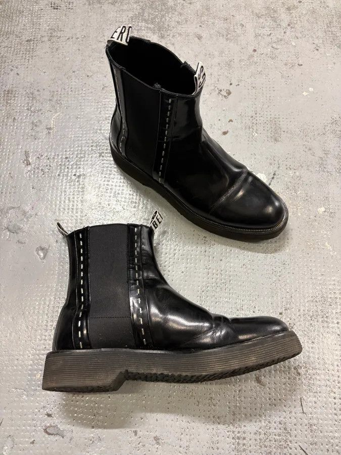 Dirk Bikkembergs 2000s Dirk Bikkembergs Black Leather Ankle Boots Size US 7 / EU 40 - 5 Thumbnail