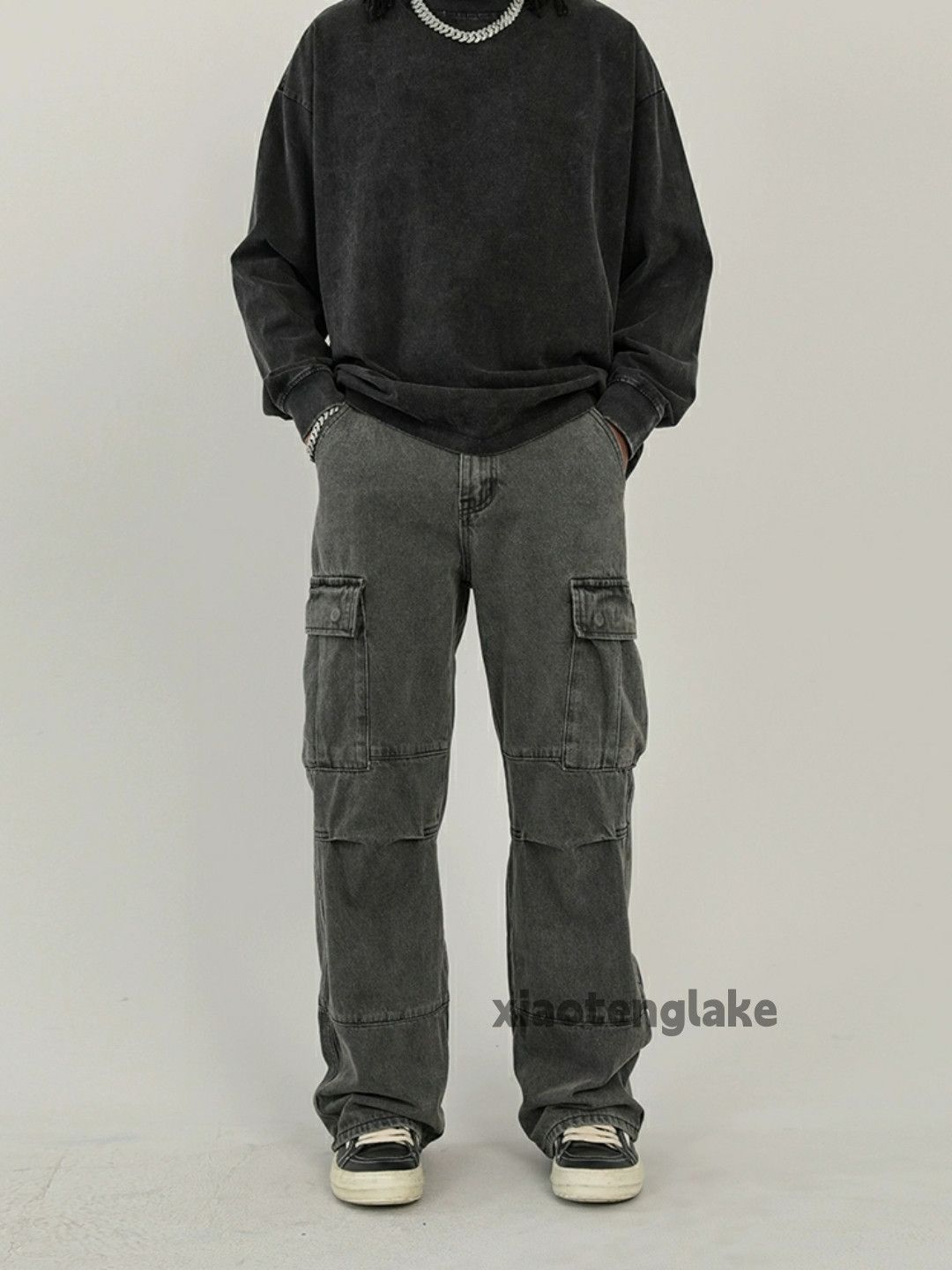Jean × Vintage washed faded y2k skate hiphop baggy cargo jeans Size US 32 / EU 48 - 3 Thumbnail