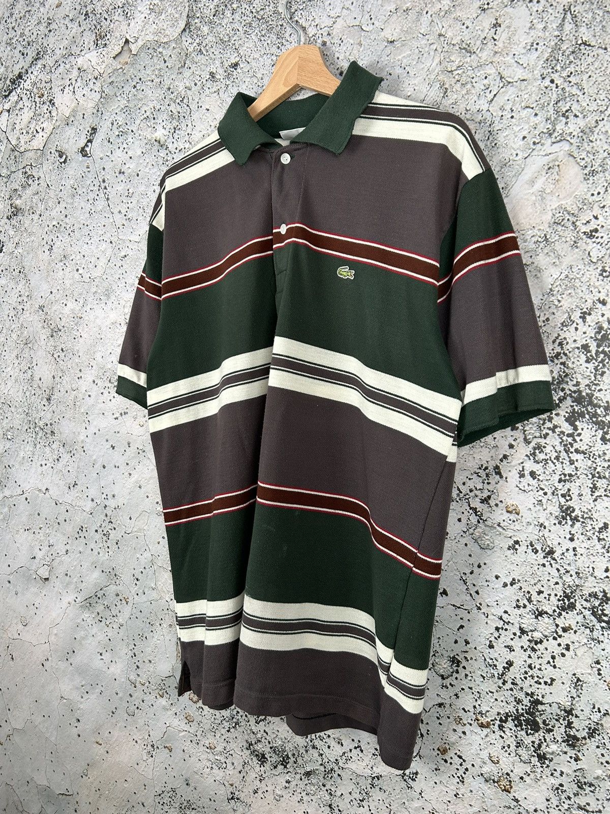 Lacoste Vintage Lacoste Chemise Made in France Striped Polo Shirt Size US L / EU 52-54 / 3 - 2 Thumbnail