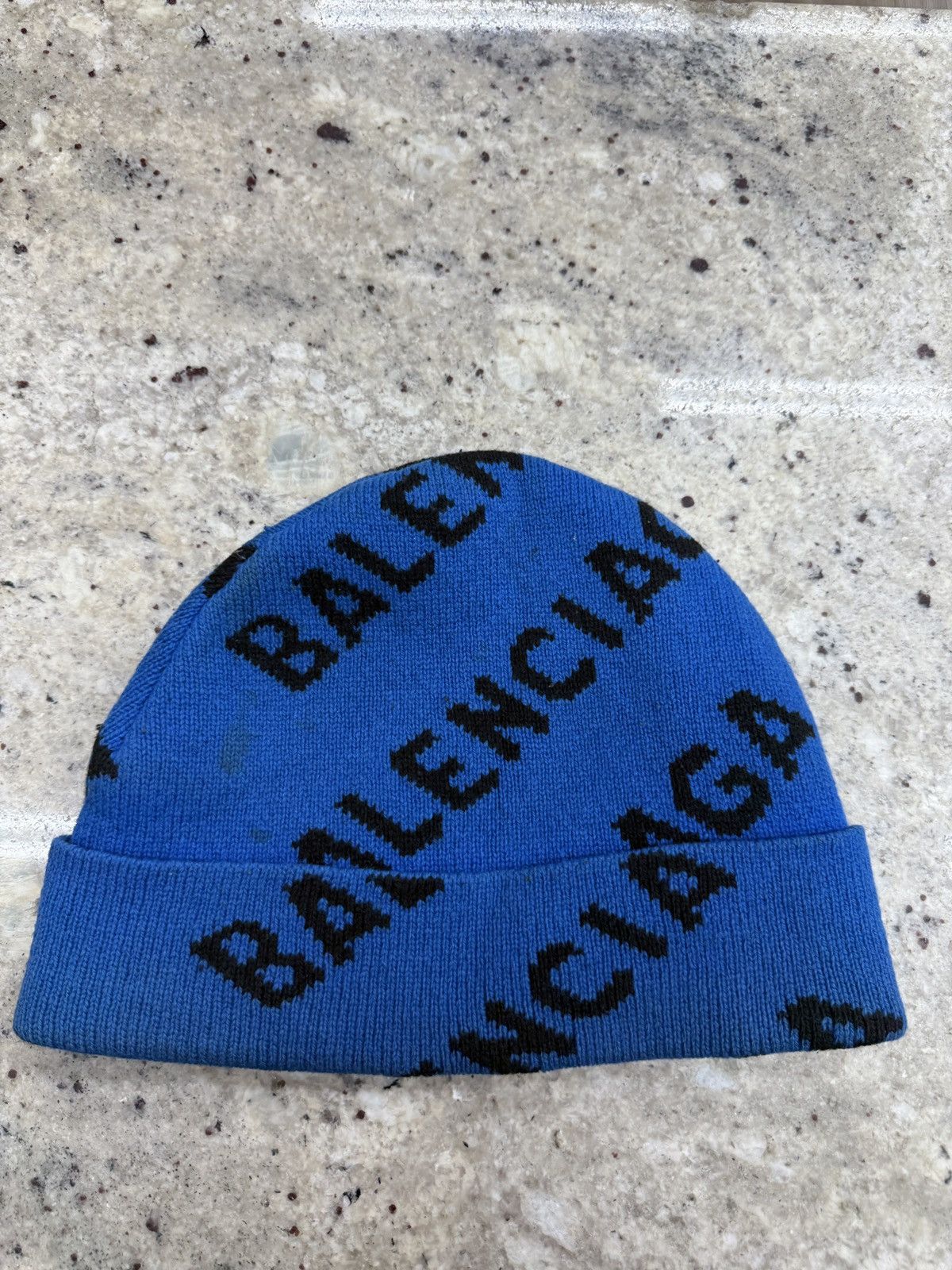 Balenciaga Balenciaga Blue Beanie Size ONE SIZE - 1 Thumbnail