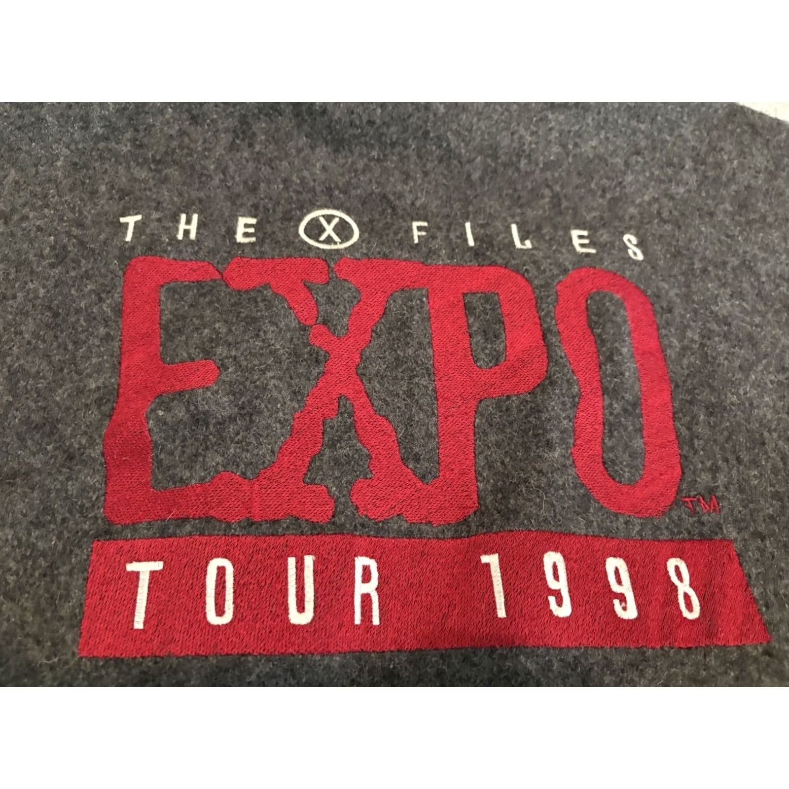 Vfiles VINTAGE The X Files Expo Tour 1998 Gray Black Wool Leather Varsity Jacket XL Men's Bomber Jacket 90s Theme Size US XL / EU 56 / 4 - 2 Thumbnail