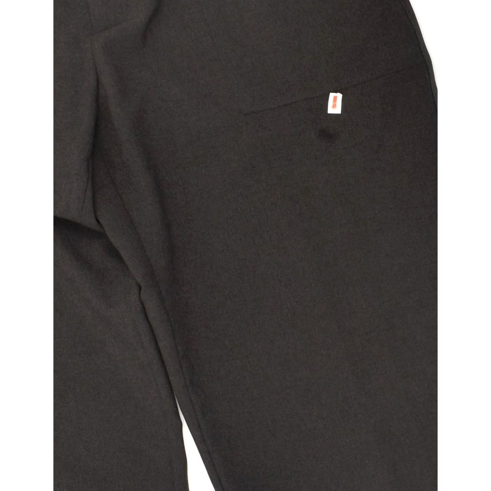 Vintage VINTAGE Womens Straight Casual Trousers IT 46 Large W32 L31 Grey Polyester Size 36" / US 14 / IT 50 - 3 Thumbnail