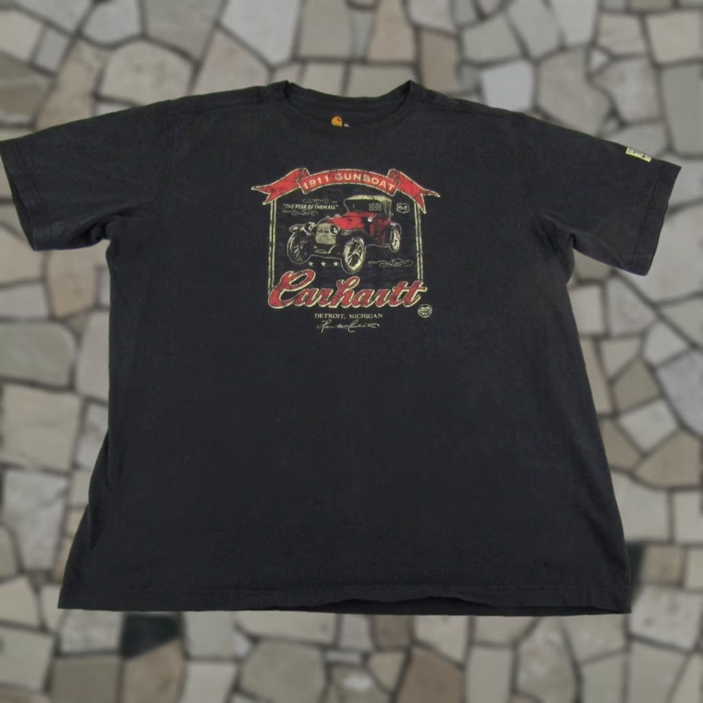 Carhartt VINTAGE Carhartt T-Shirt Mens XL Black Carhartt Shirt USA 1911 Gunboat Graphic Made In USA Cars Outdoor Logos Mens XL Black USA 1911 Gunboat Graphic Size US XL / EU 56 / 4 - 1 Thumbnail
