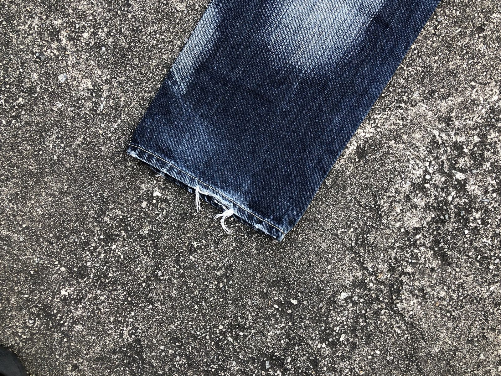 Japanese Brand PPFM Double Waist Blue Denim Washed Jeans Punk Y2k 2000s Size US 34 / EU 50 - 8 Thumbnail