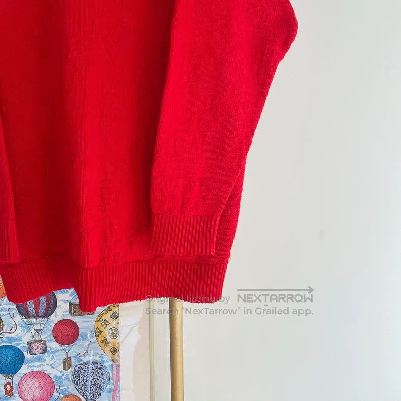Balenciaga Balenciaga Red Knit Logo Top Size US XS / EU 42 / 0 - 4 Thumbnail