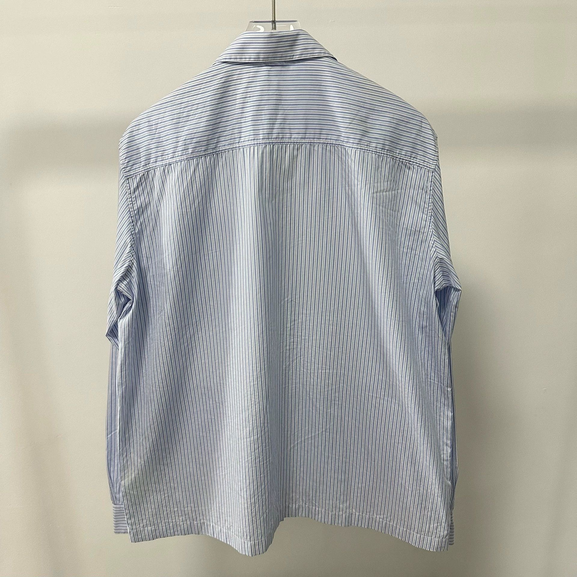 Dior Dior 24SS Embroidered Logo Blue Zip Striped Shirt Size US M / EU 48-50 / 2 - 2 Thumbnail