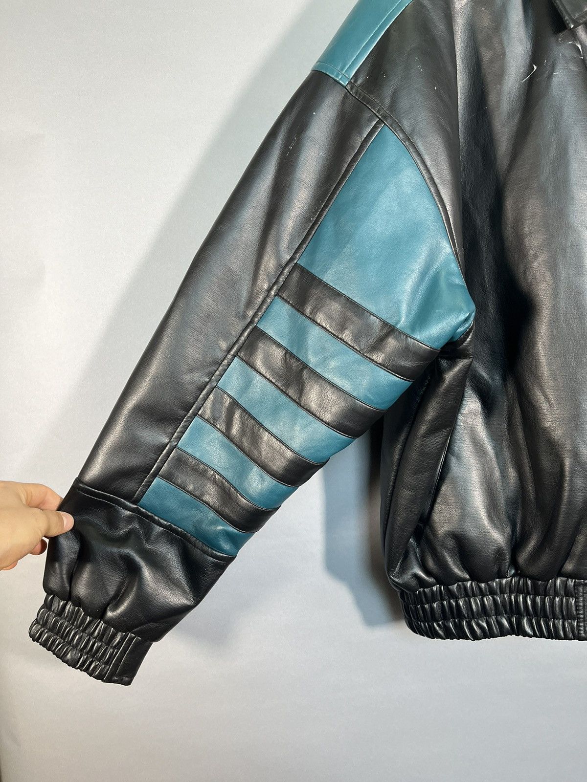 NFL Rare Philadelphia Eagles Embroidered Leather Jacket Size US L / EU 52-54 / 3 - 2 Thumbnail