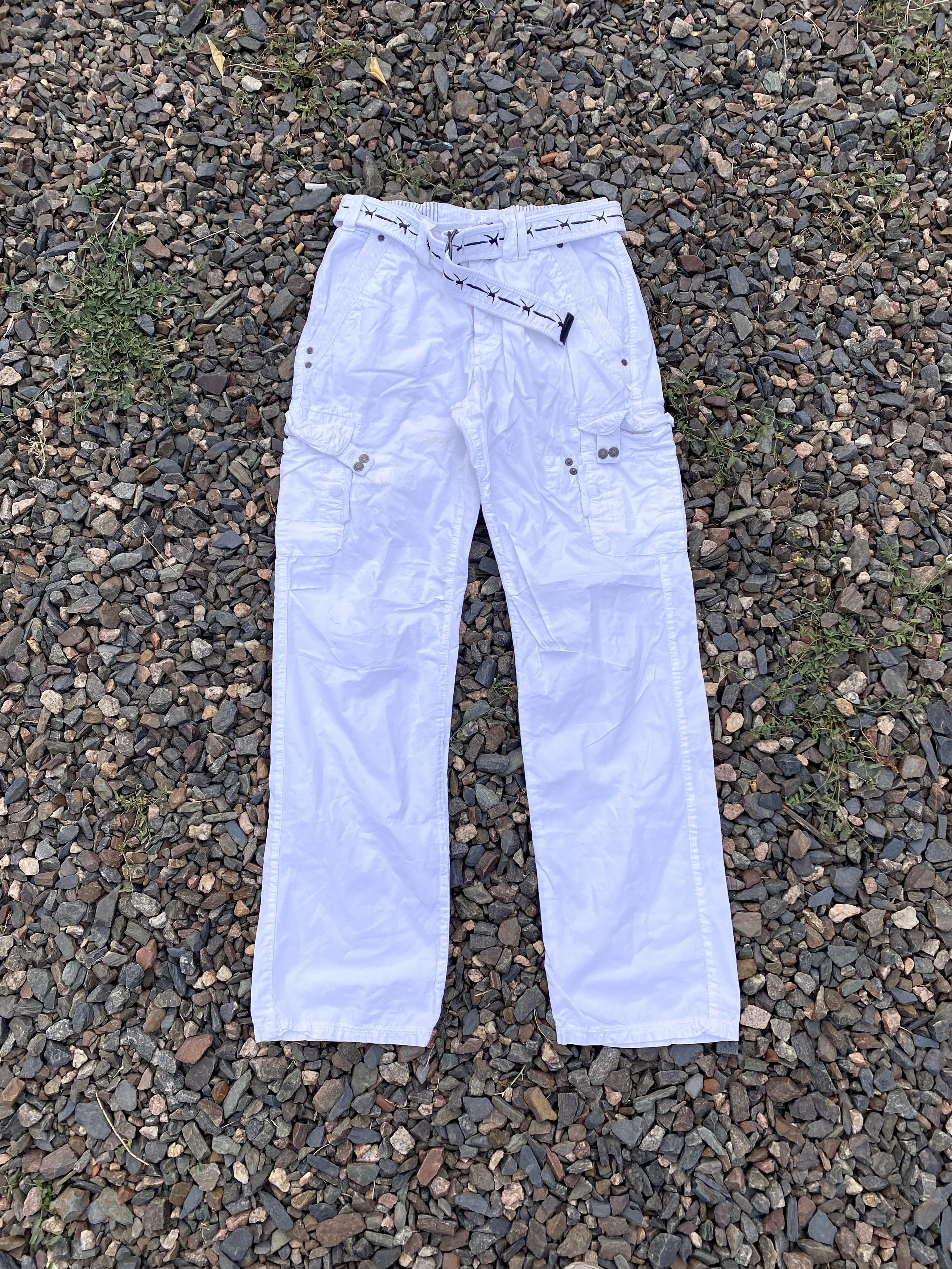 Beauty Beast × If Six Was Nine Vintage White Cargo Multi Pocket Pants Streetwear Size 32 Size US 32 / EU 48 - 1 Thumbnail