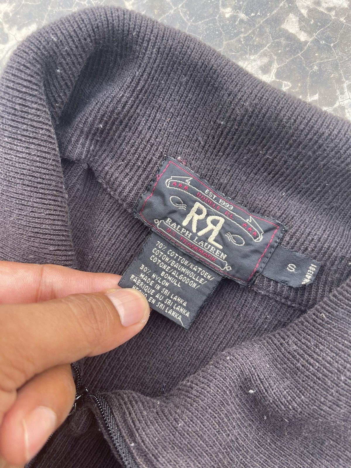 RRL half zipper Centre Pocket body fit shirt