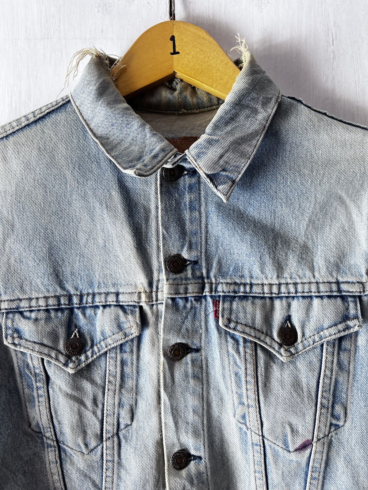 Levi's 1980s Levis Distressed denim jacket Size US S / EU 44-46 / 1 - 4 Thumbnail