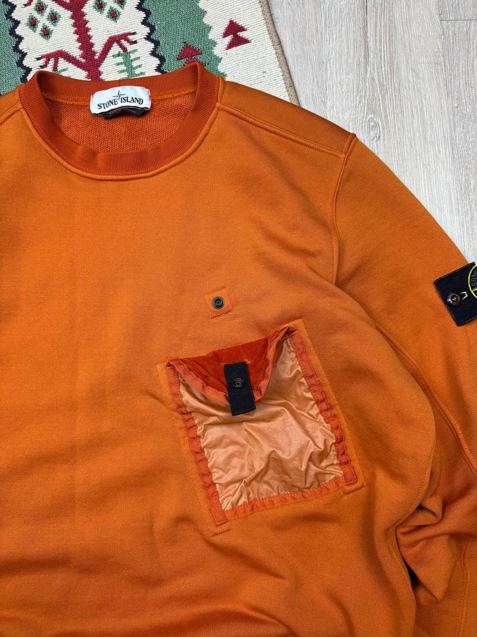 Japanese Brand × Stone Island × Vintage Vintage Stone Island Nylon Pocket Orange RARE Sweatshirt Size US L / EU 52-54 / 3 - 6 Thumbnail