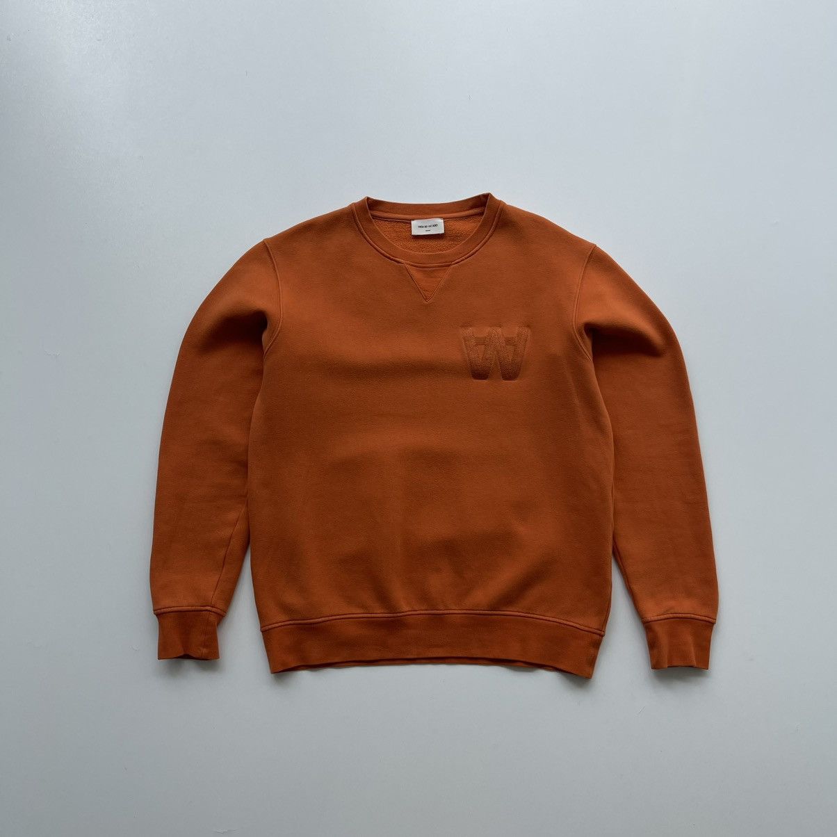 Wood Wood Wood Wood AA Soft Basic Logo Fleece Sweatshirt Orange Size US M / EU 48-50 / 2 - 1 Thumbnail