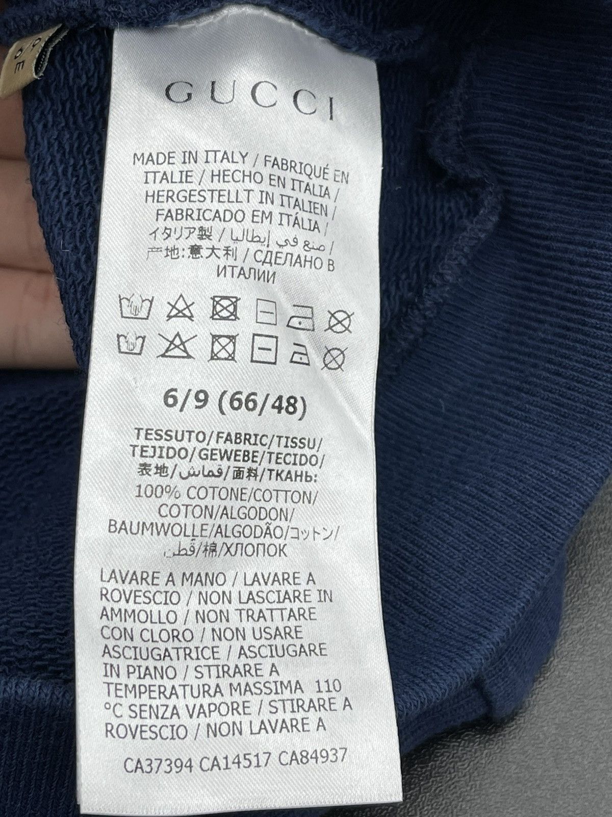 Gucci Size 6/9M - Gucci Logo Print Hoodie Blue Kids Size US XXS / EU 40 - 5 Thumbnail