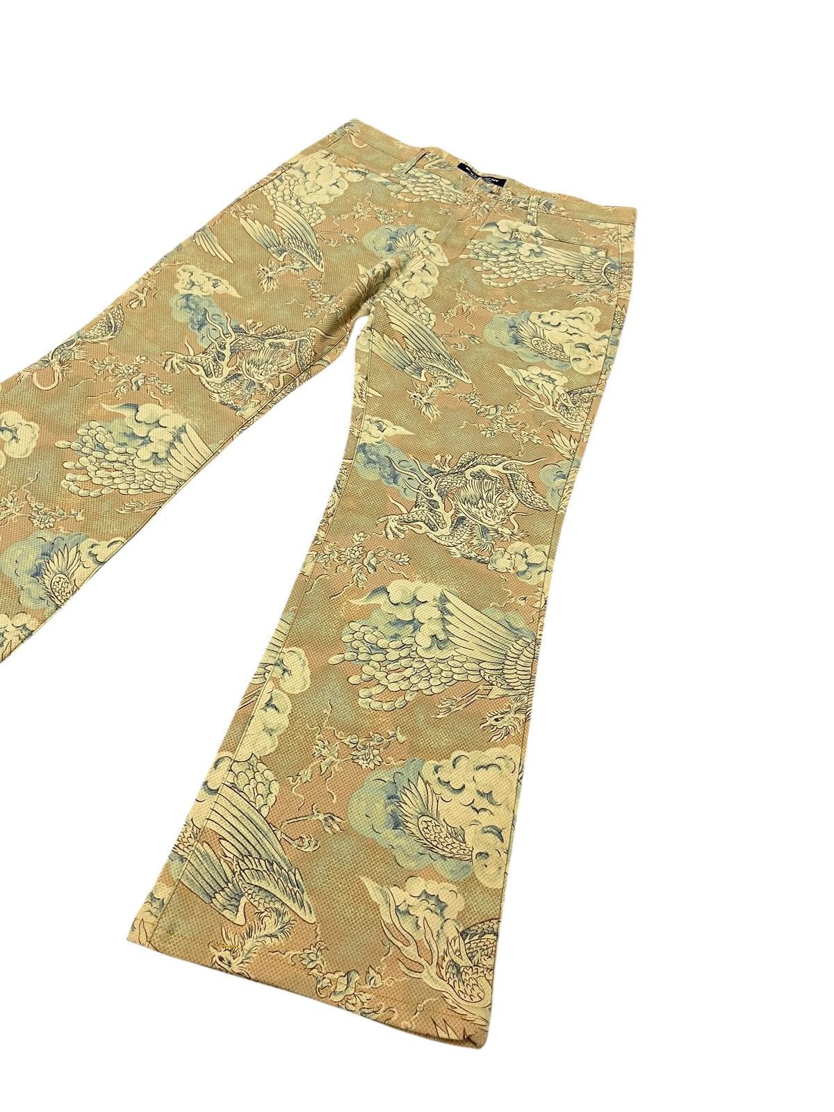Japanese Brand Flare Jeans Men’s Batsu Fullprinted Dragons Boot Cut 4🟦0 Size US 32 / EU 48 - 3 Thumbnail