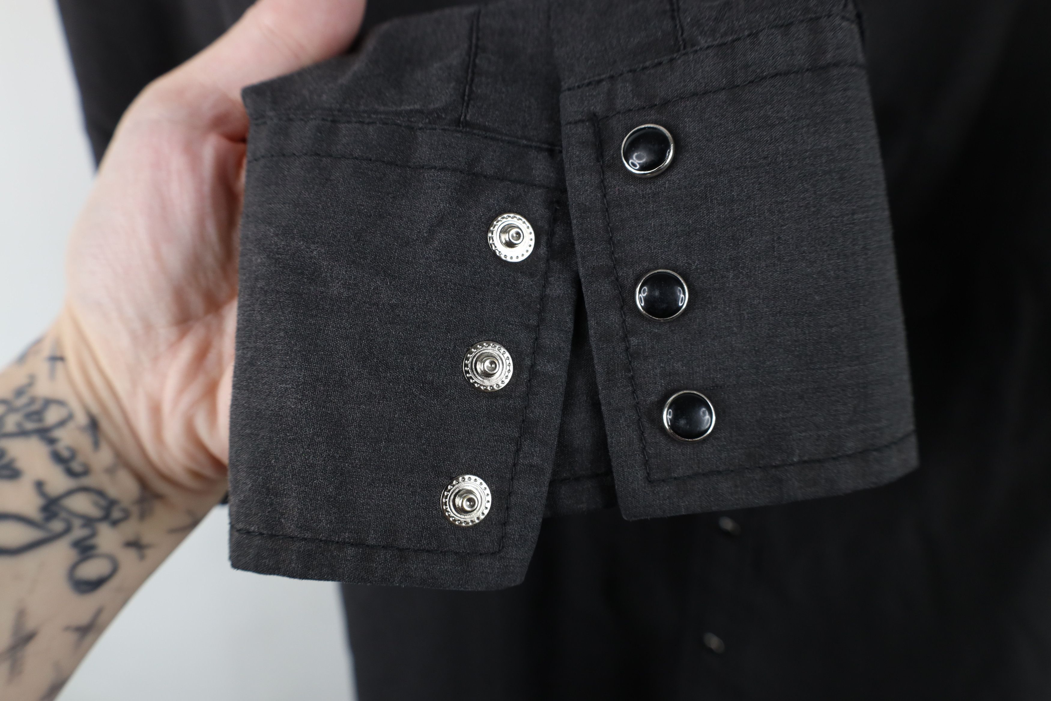 Vintage Vintage 70s Mens Faded Western Rodeo Snap Button Shirt Black Size US XL / EU 56 / 4 - 7 Thumbnail
