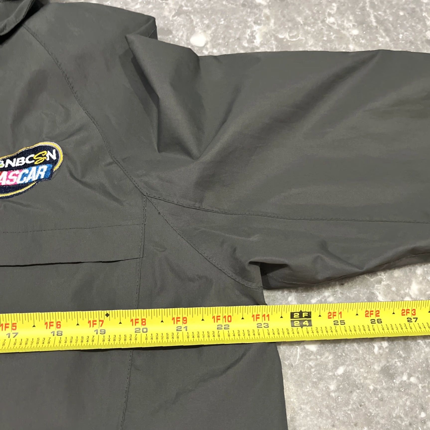 Port Authority NASCAR NBC L Gray Windbreaker Jacket Full Zip Port Authority Mens Size US L / EU 52-54 / 3 - 4 Thumbnail