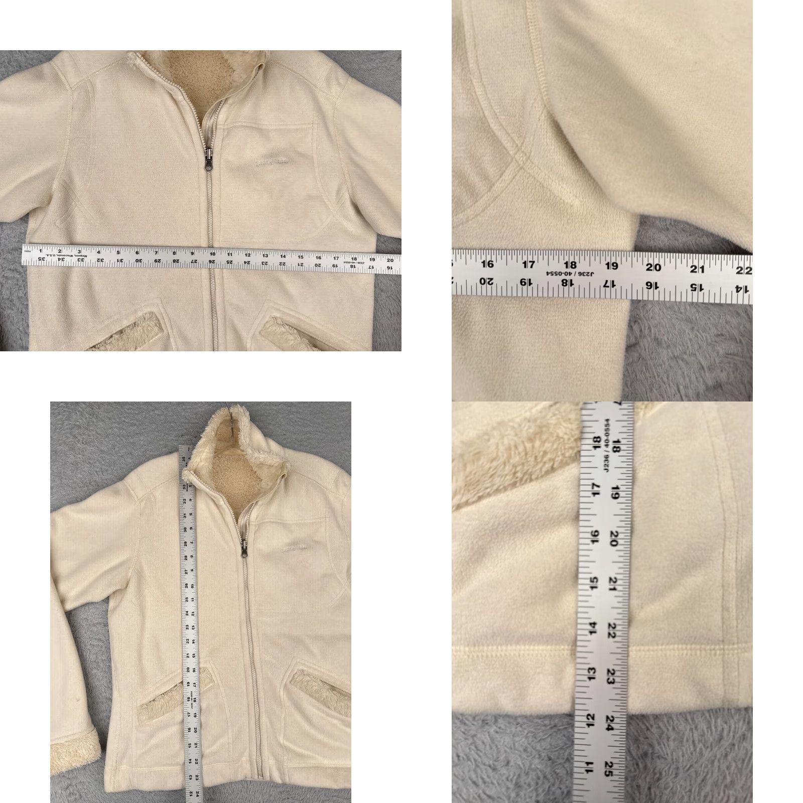 Patagonia Patagonia Jacket Women M Beige Synchilla Windzone Reversible Polartec Full Zip Pockets Hooded Logo Size M / US 6-8 / IT 42-44 - 8 Thumbnail