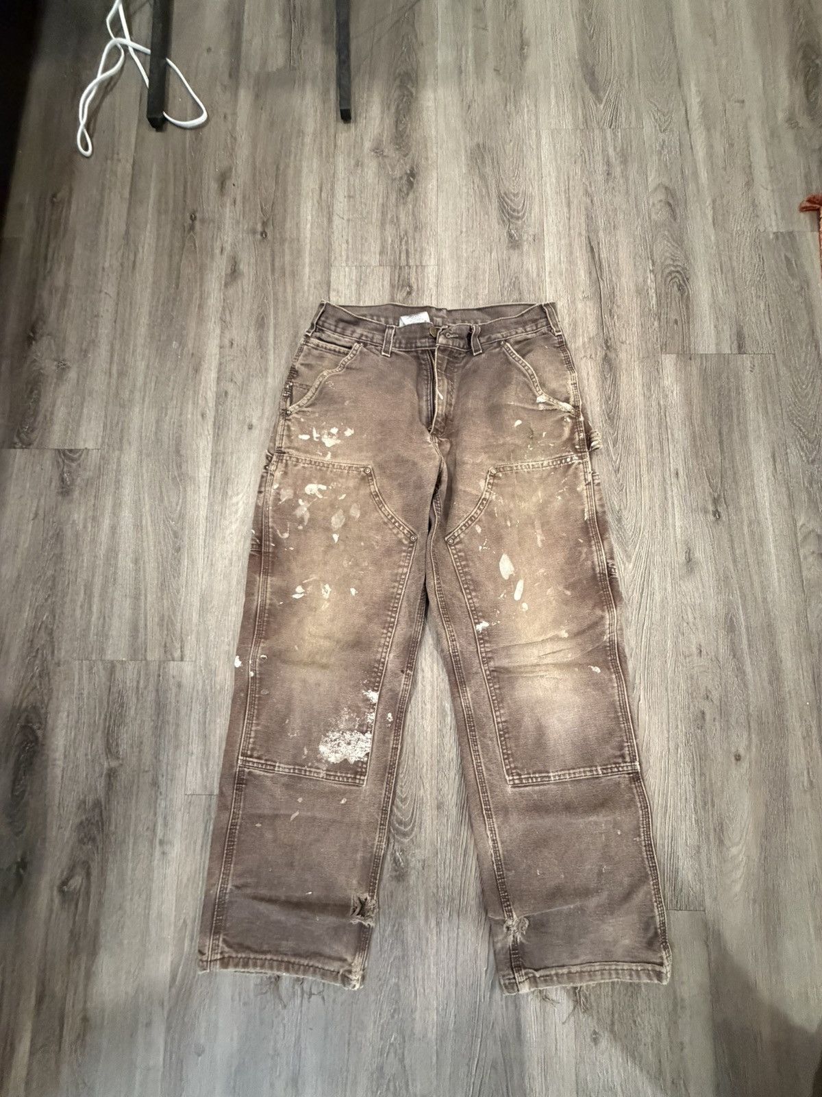 Carhartt Brown Carhartt Double Knee carpenter Pants (30x30) Size US 30 / EU 46 - 1 Thumbnail