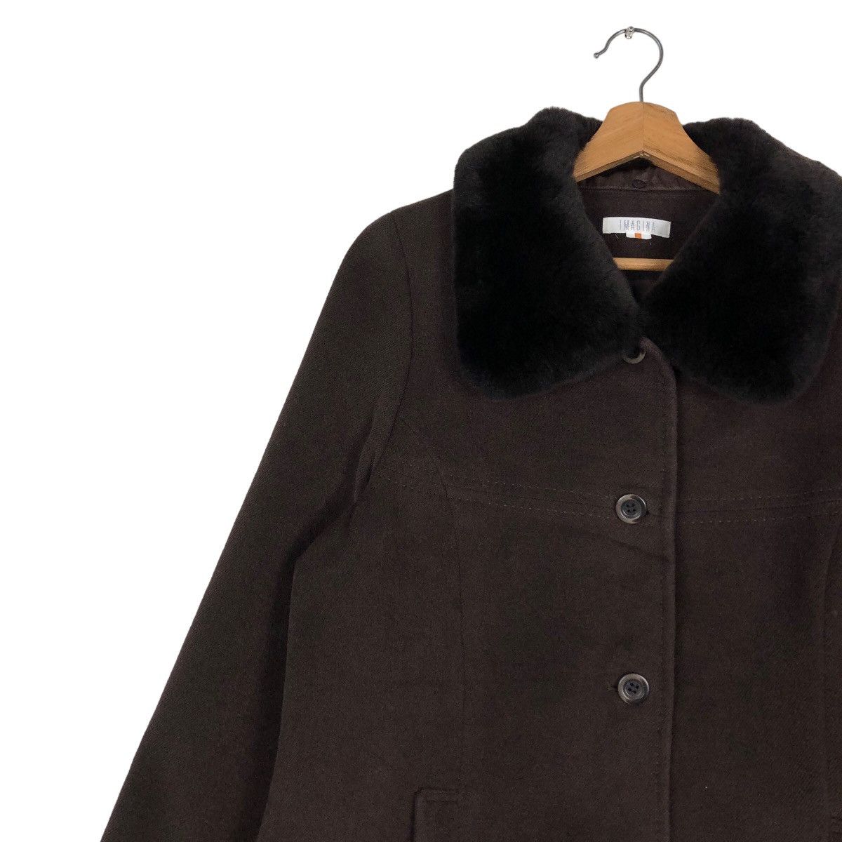 Issey Miyake 🔥Vintage Button Jacket Imagina Issey Miyake Mink Fur Collar Size US M / EU 48-50 / 2 - 7 Thumbnail