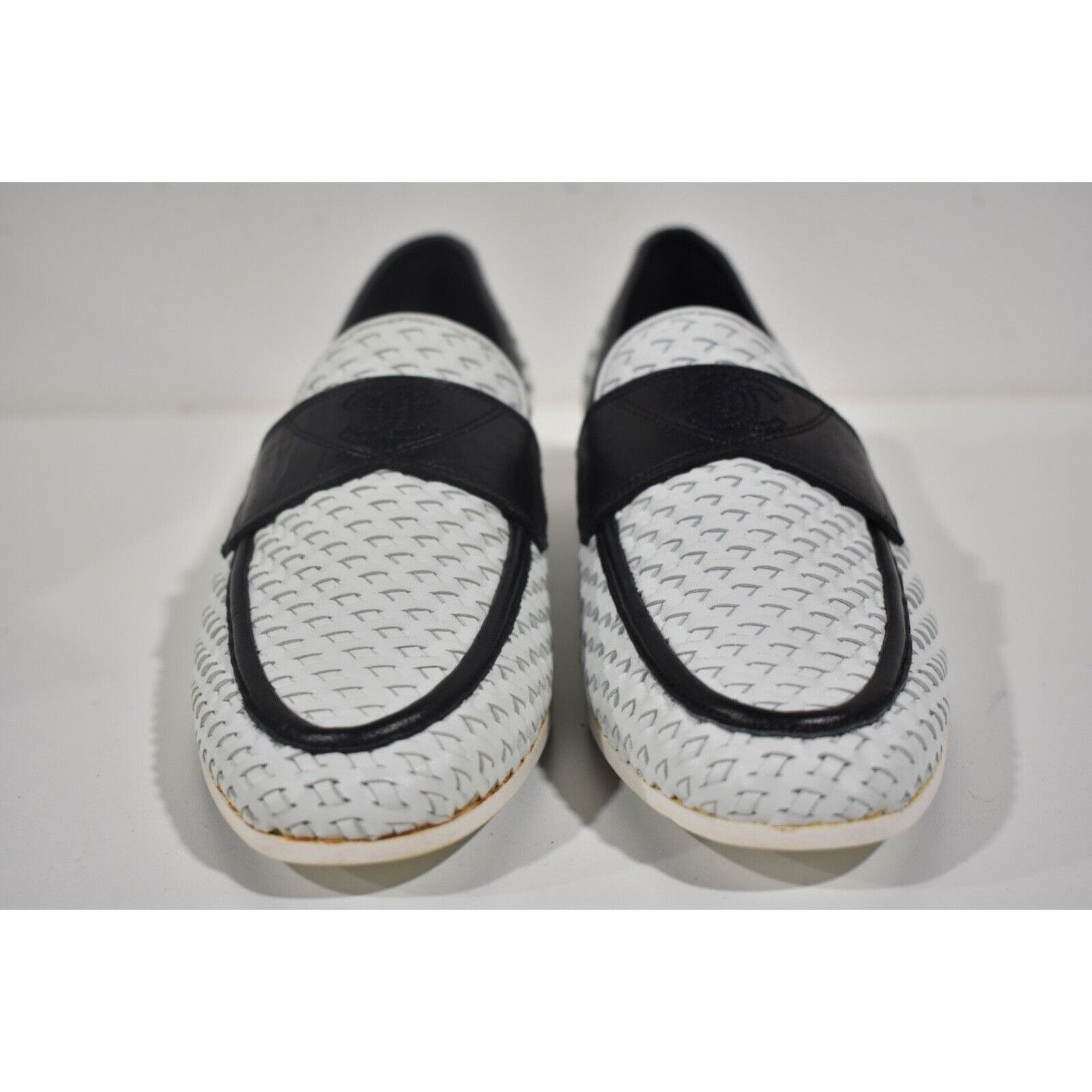 Chanel 17C Braided CC Logo Mule Loafer Moccasin Slip Oxford Flat 37 Size US 7 / IT 37 - 6 Thumbnail
