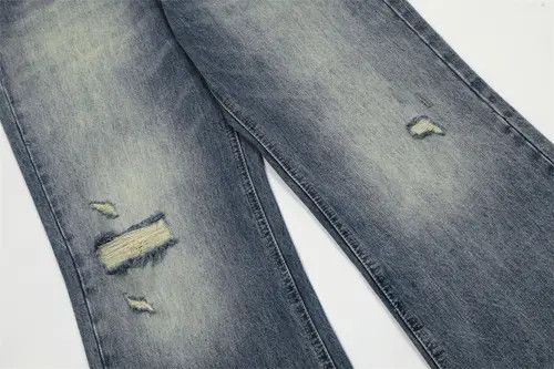 VIBE Men's hippie distressed loose washed ripped bootcut jeans Size US 34 / EU 50 - 6 Thumbnail